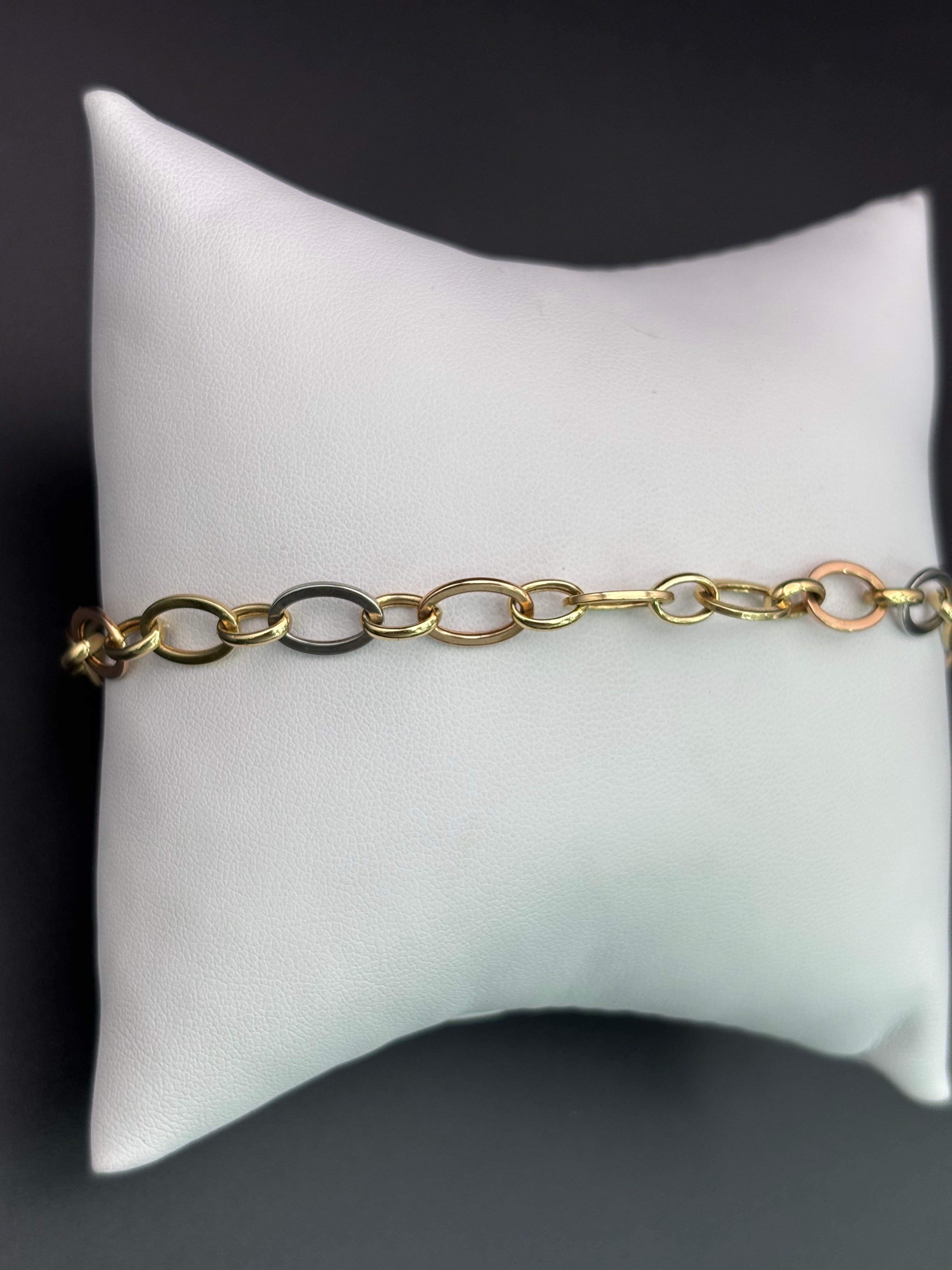 14k Solid Gold Bracelet Link Chain