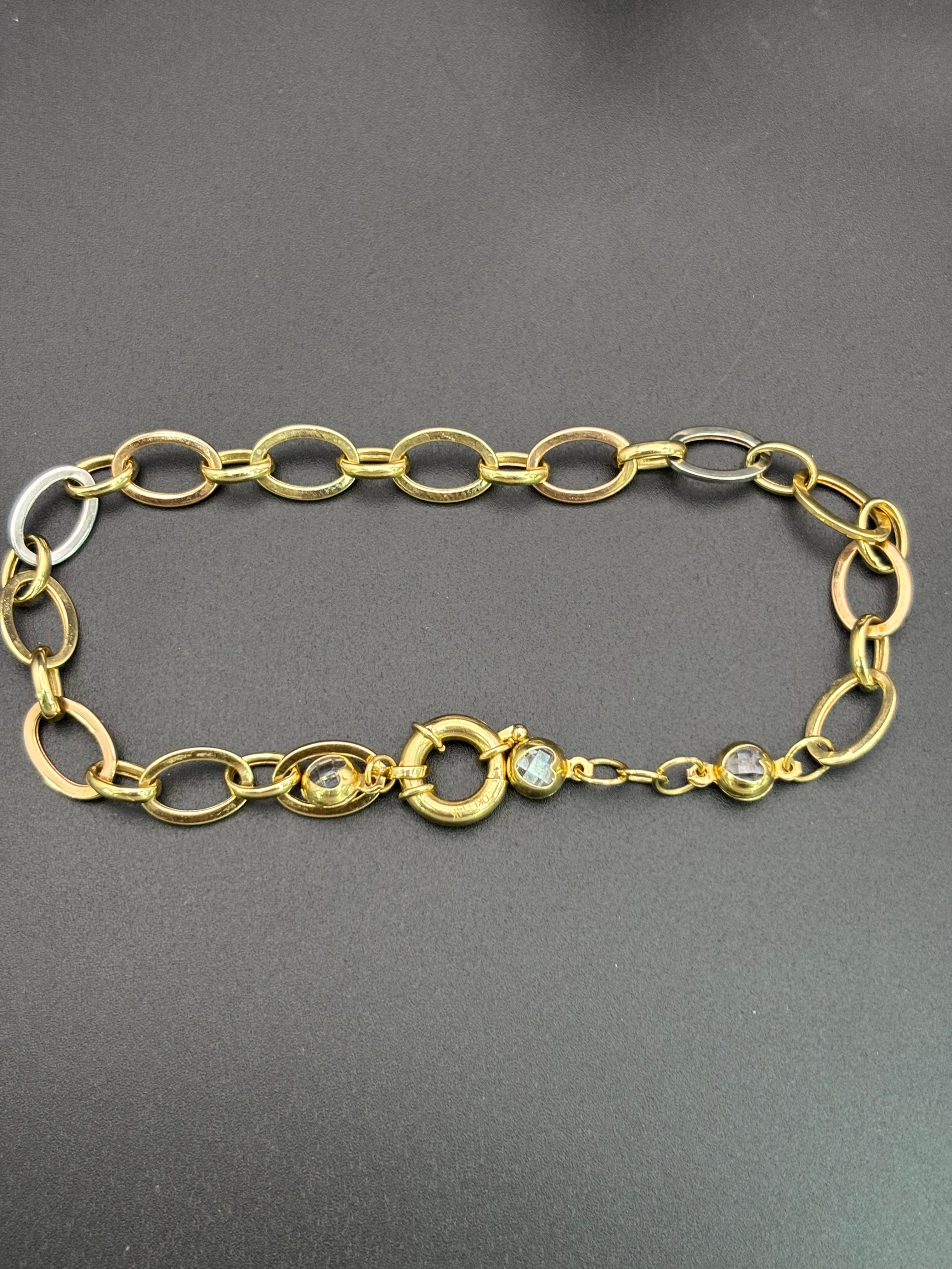 14k Solid Gold Bracelet Link Chain