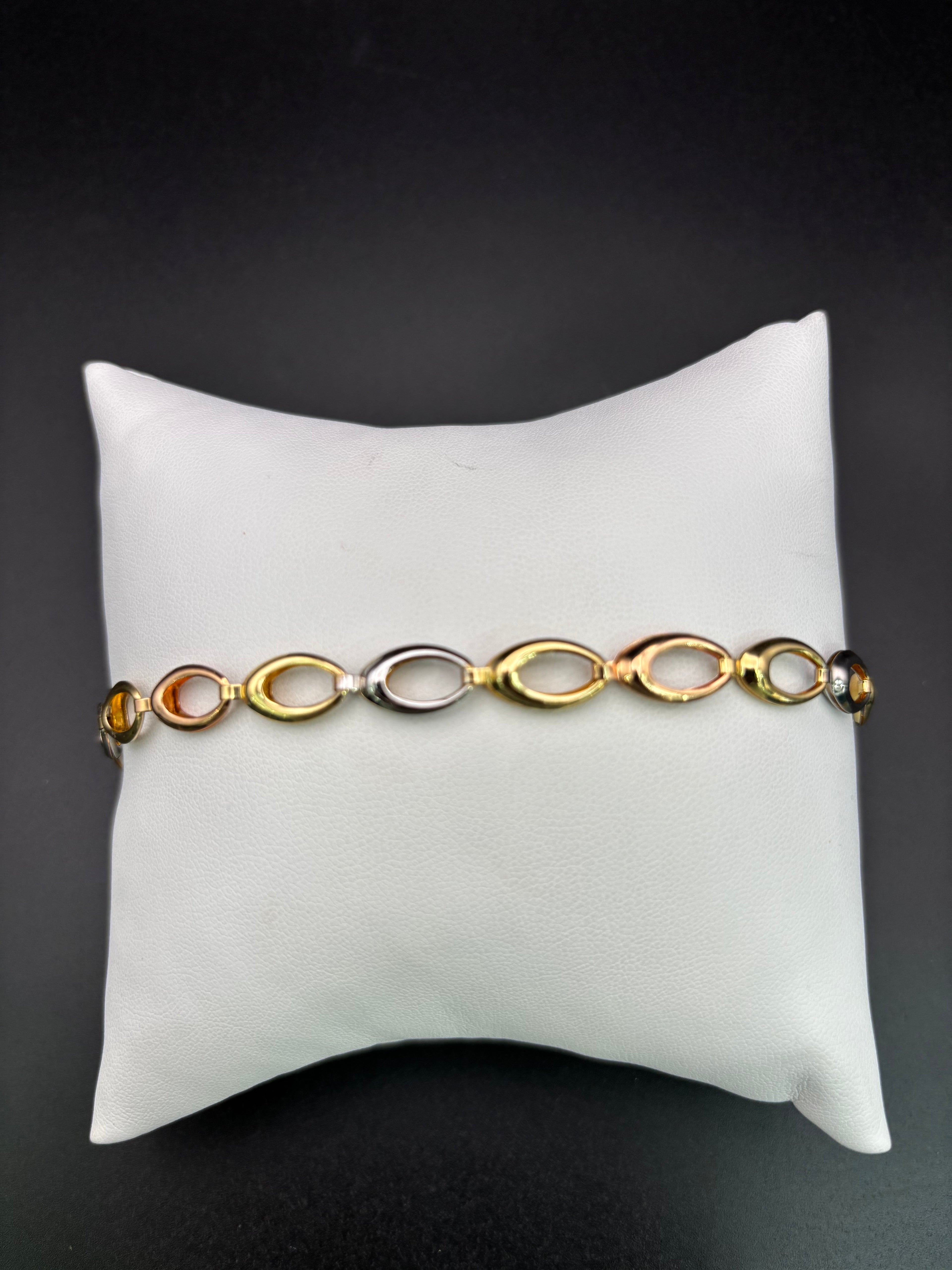 14k Solid Gold Bracelet Link