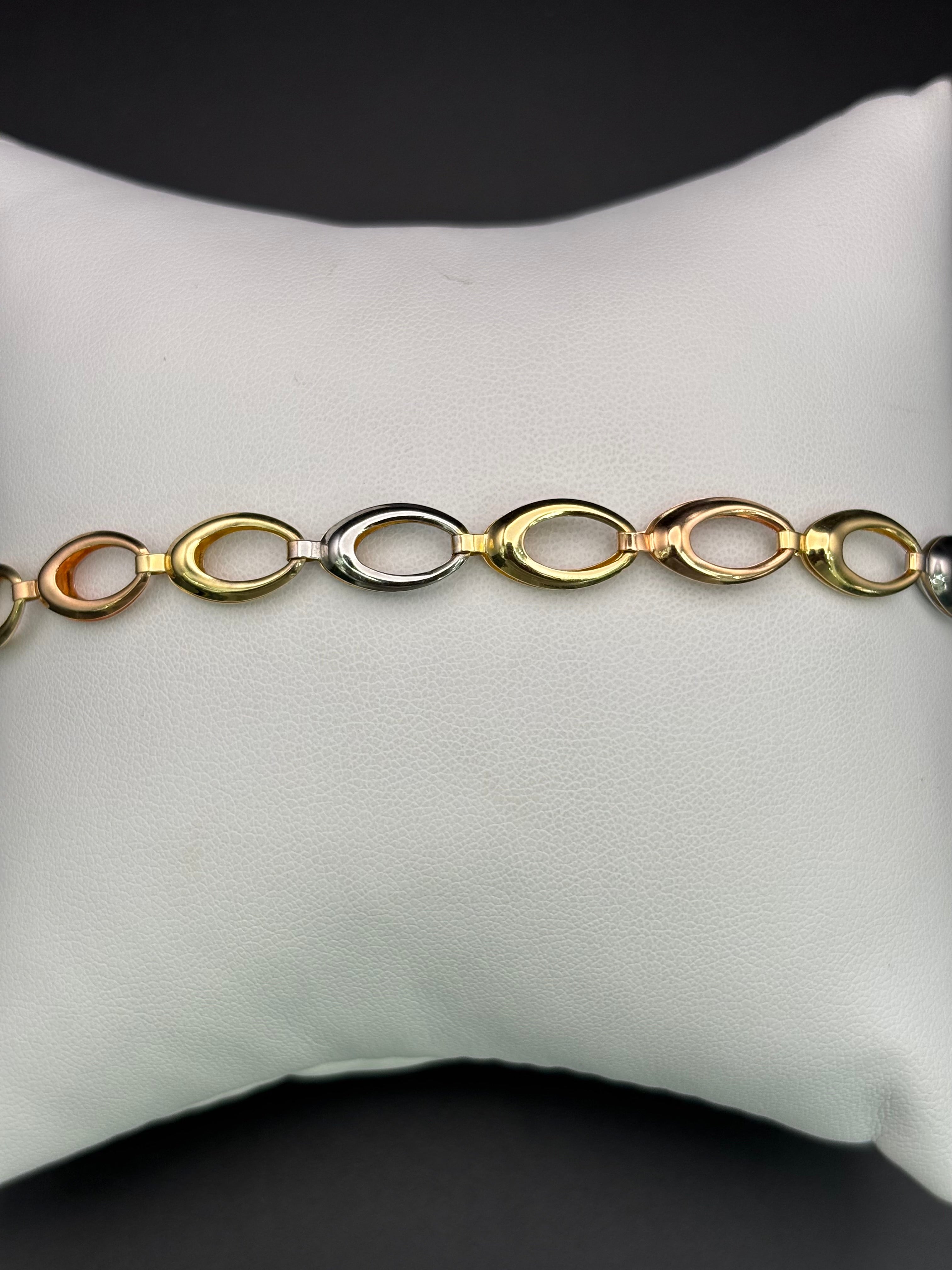 14k Solid Gold Bracelet Link