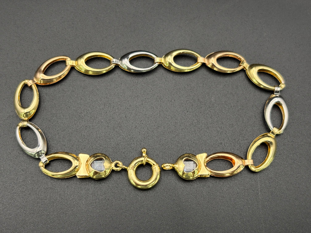 14k Solid Gold Bracelet Link