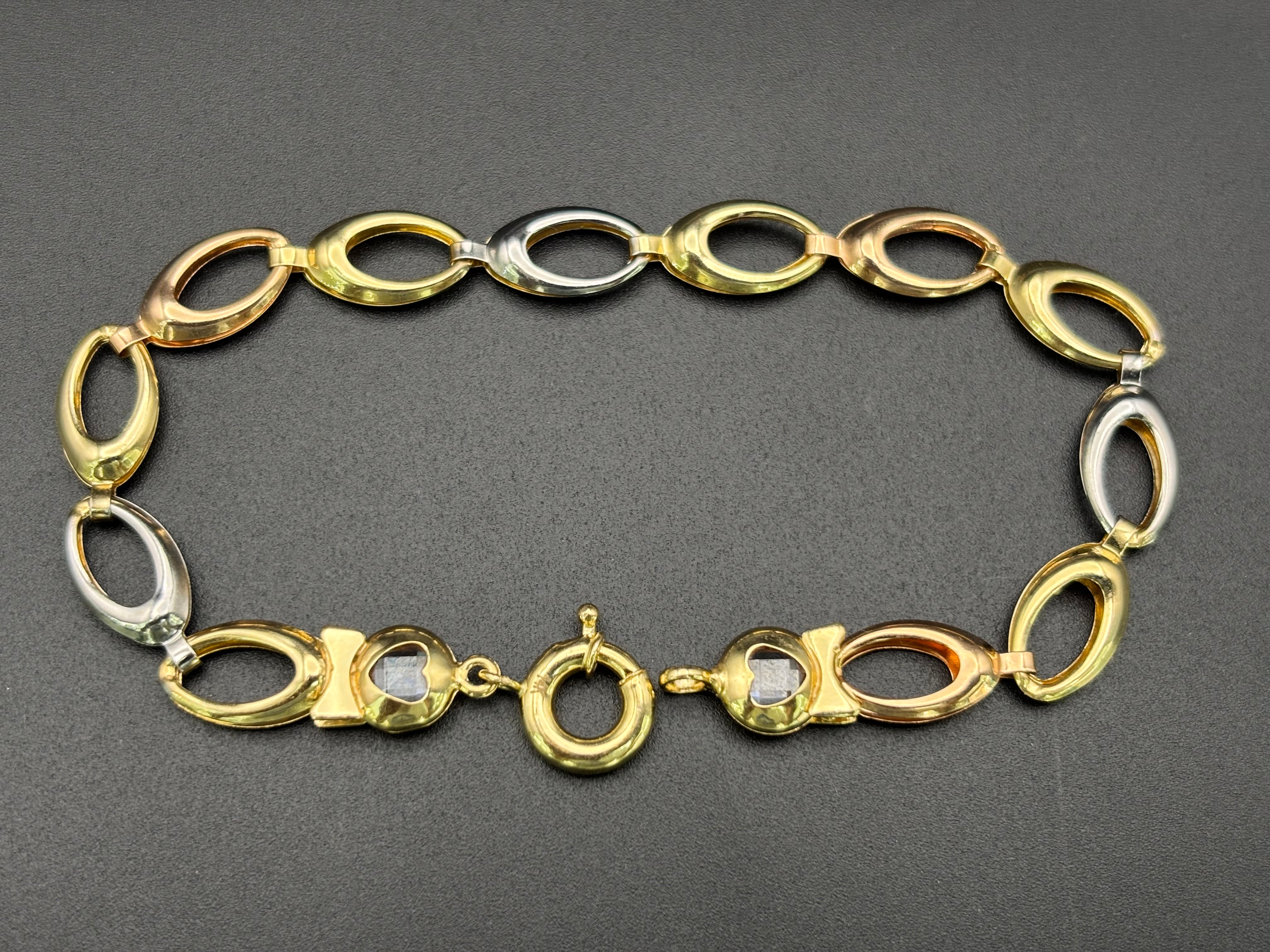 14k Solid Gold Bracelet Link
