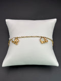 14k Solid Gold Bracelet Link Elephants