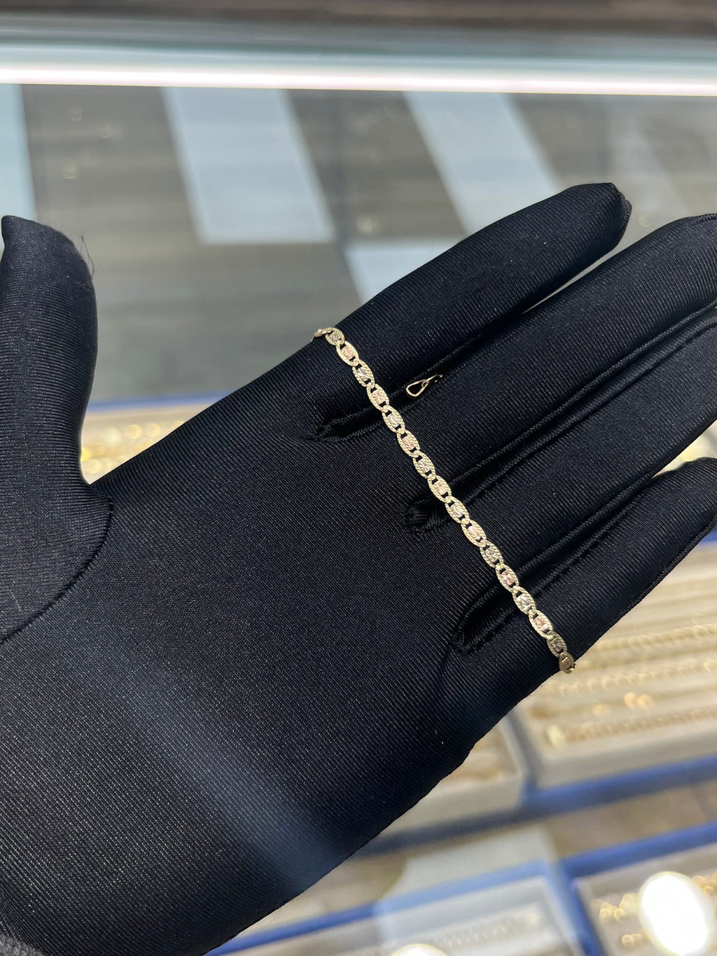 14K Gold 3 Tone Valentino Bracelet
