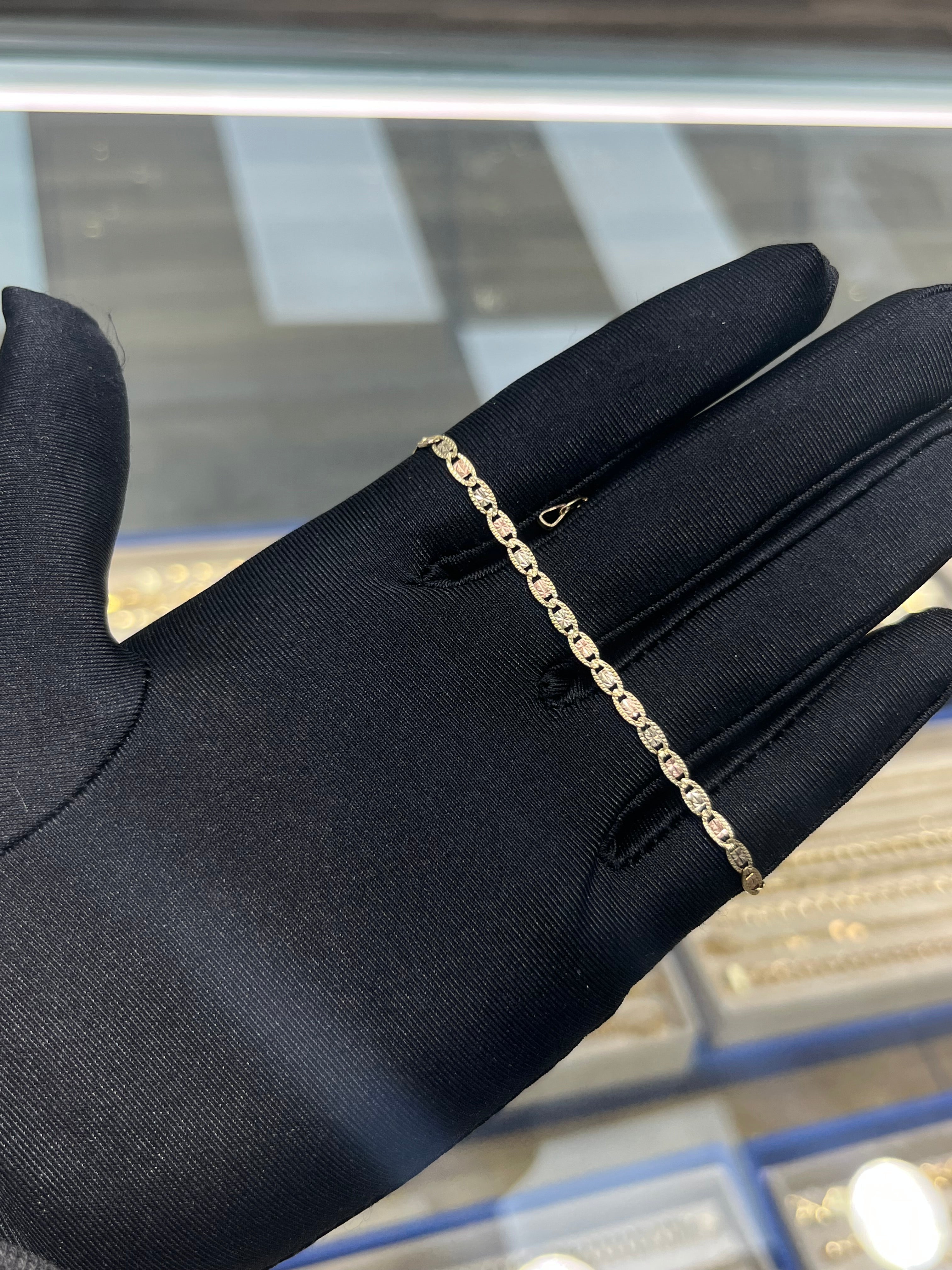14K Gold 3 Tone Valentino Bracelet