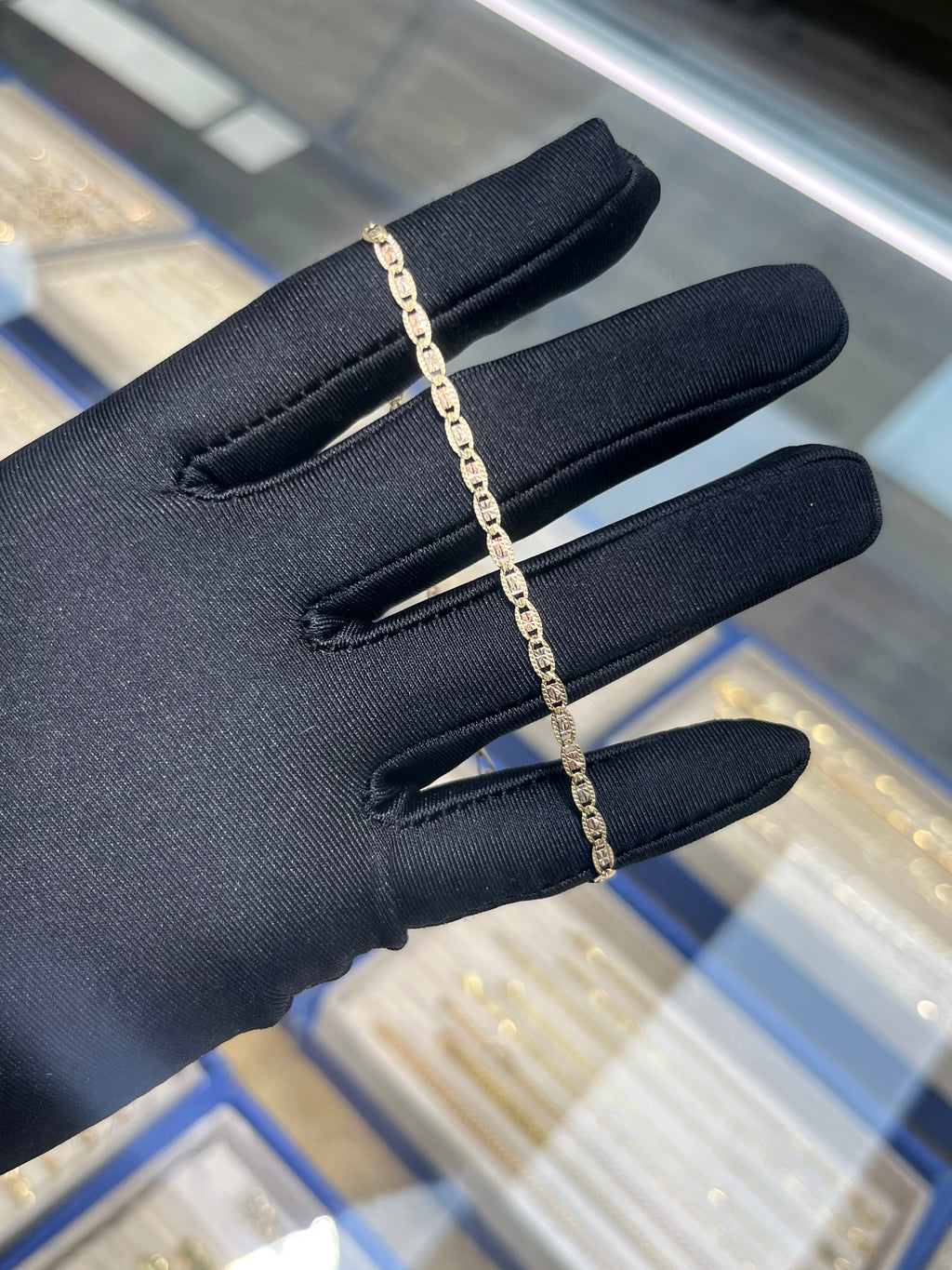 14K Gold 3 Tone Valentino Bracelet
