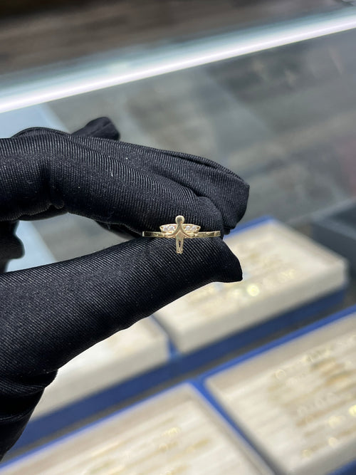 14K Gold Angel Ring