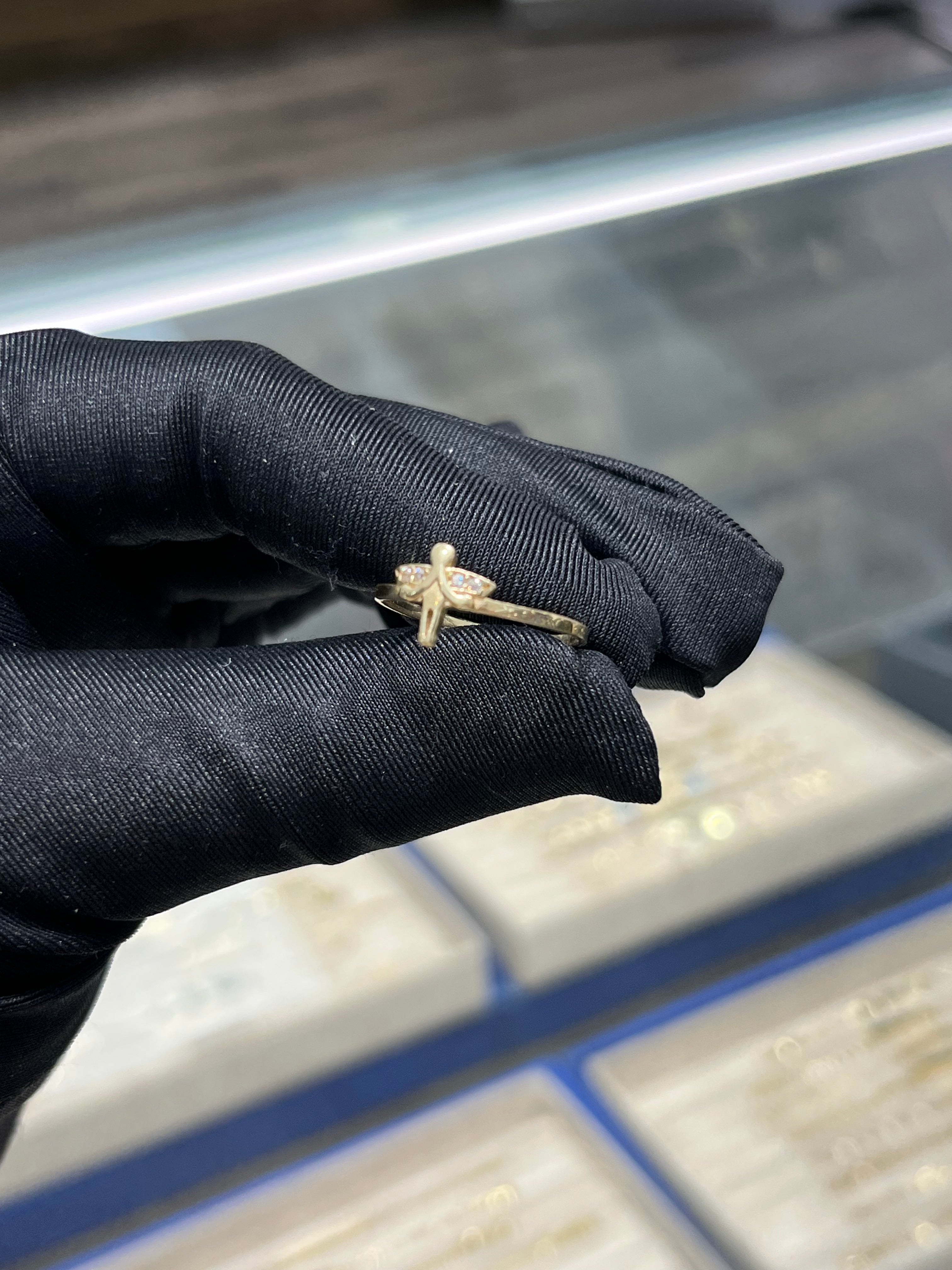 14K Gold Angel Ring