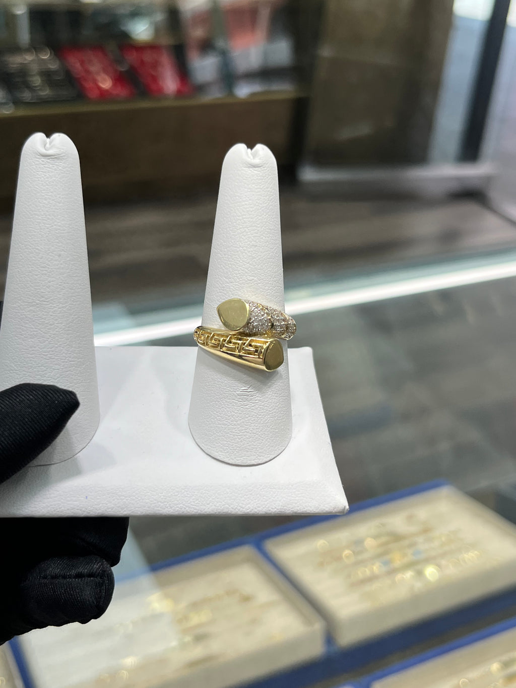 14K Gold Bypass Ring