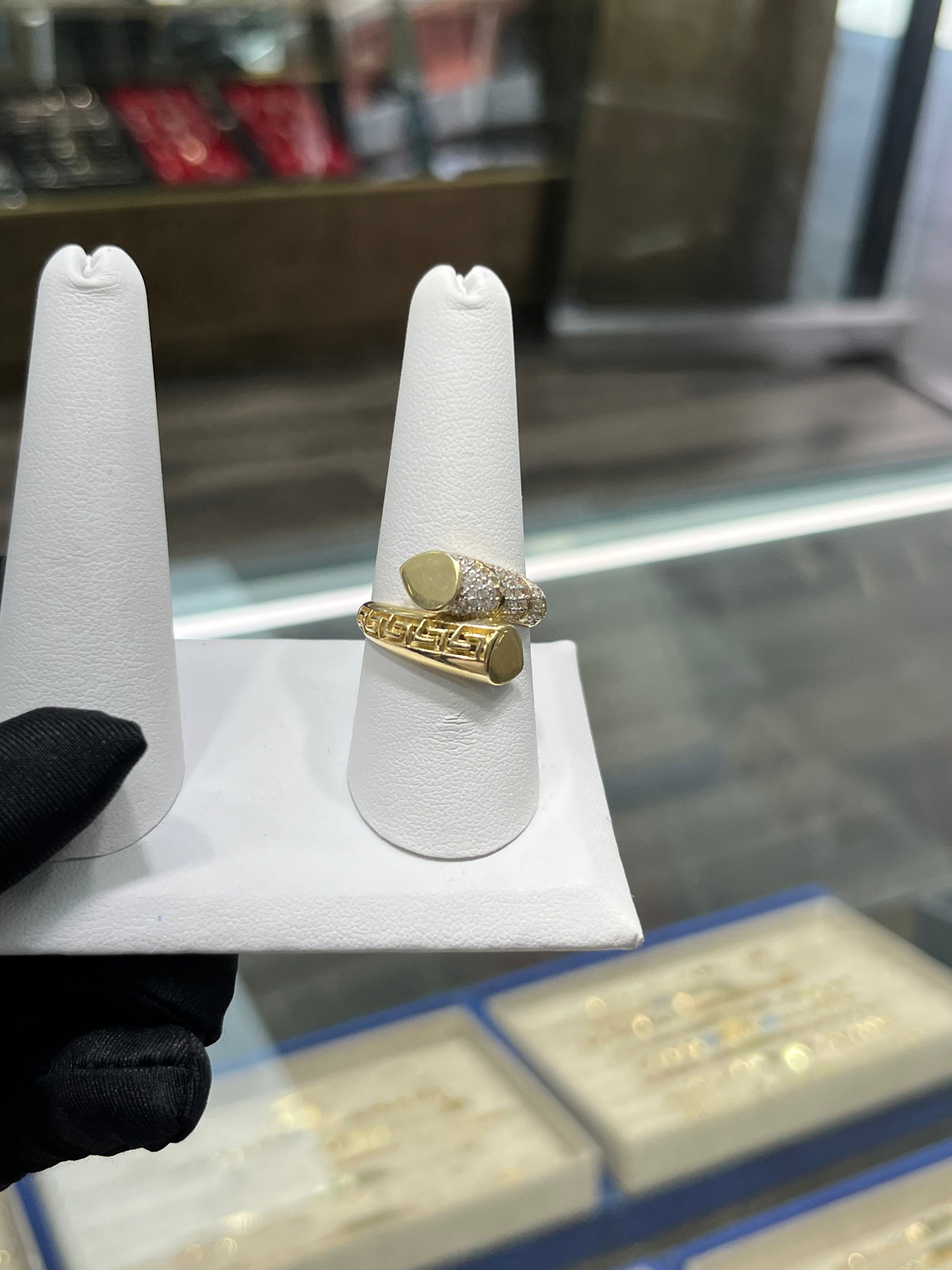 14K Gold Bypass Ring