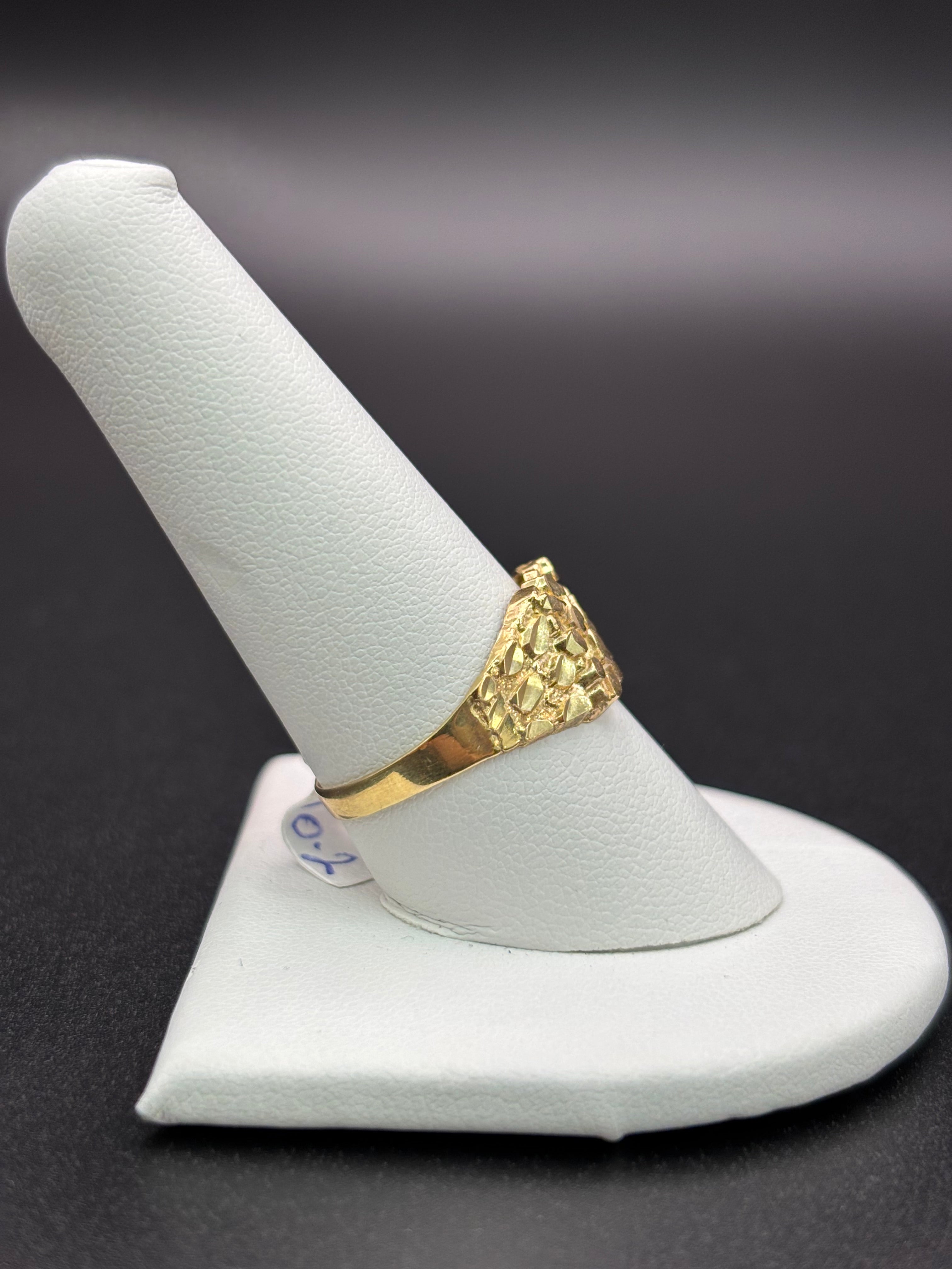 10k Solid Gold Nugget Ring