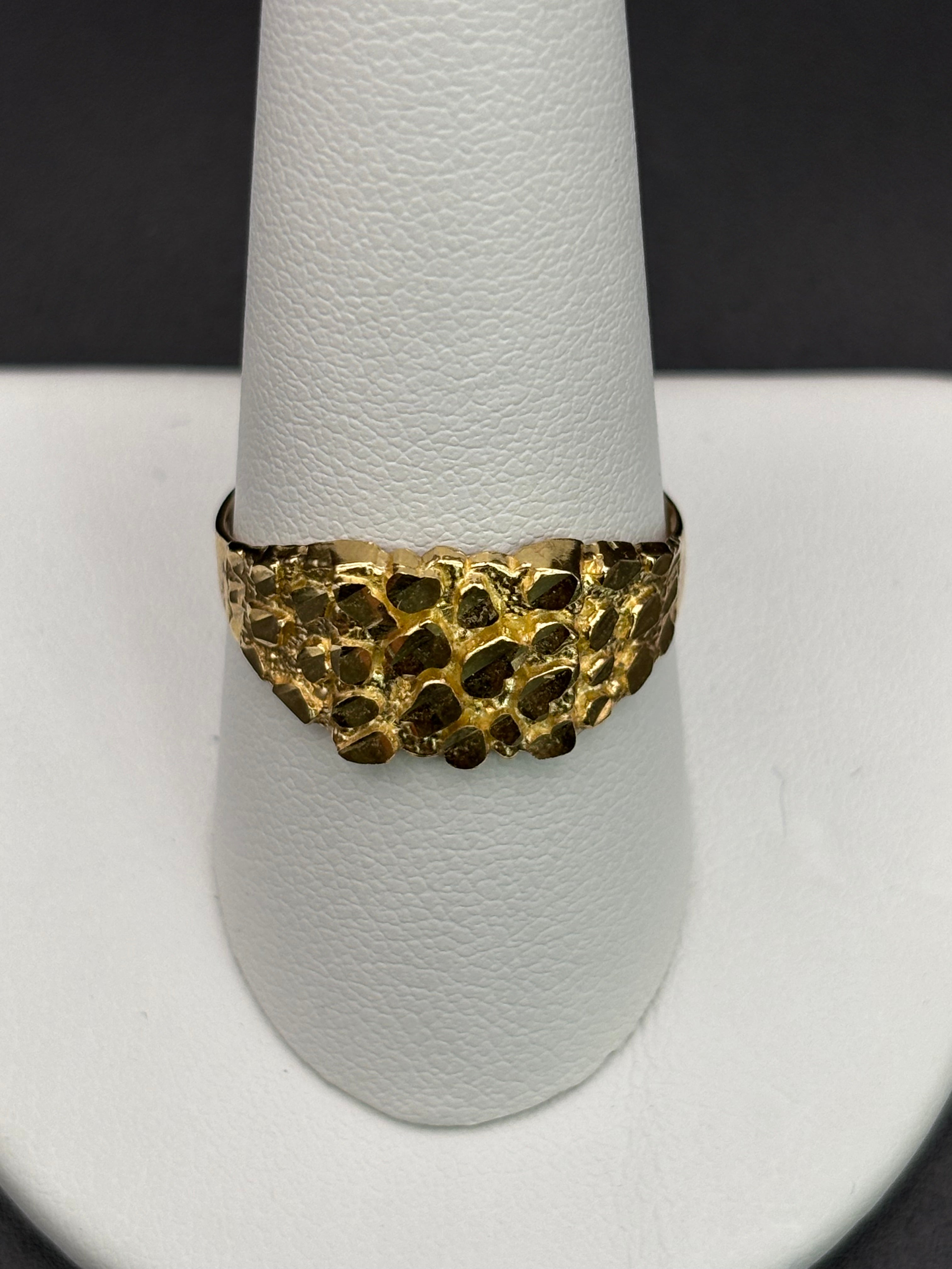 10k Solid Gold Nugget Ring