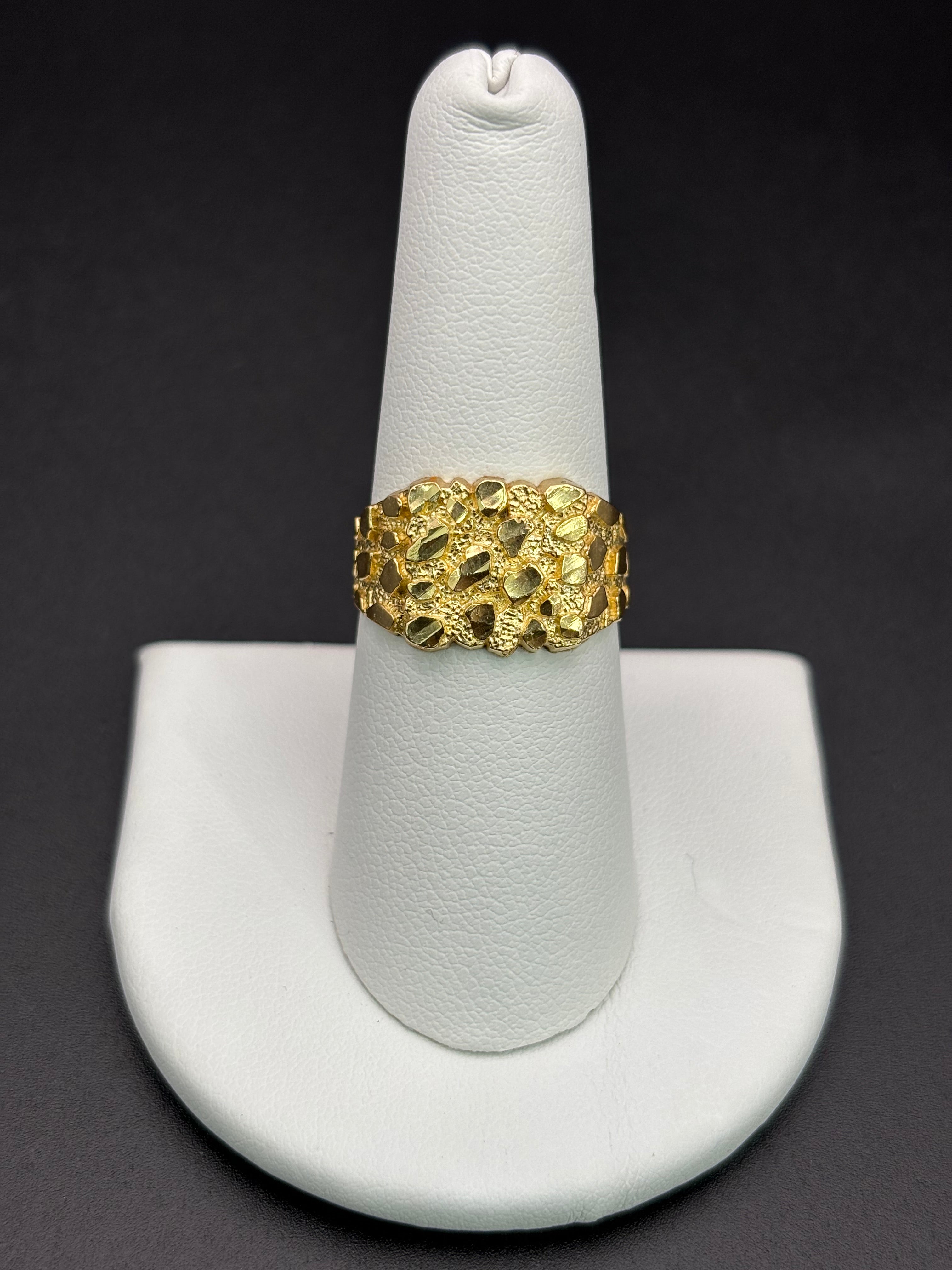 10k Solid Gold Nugget Ring