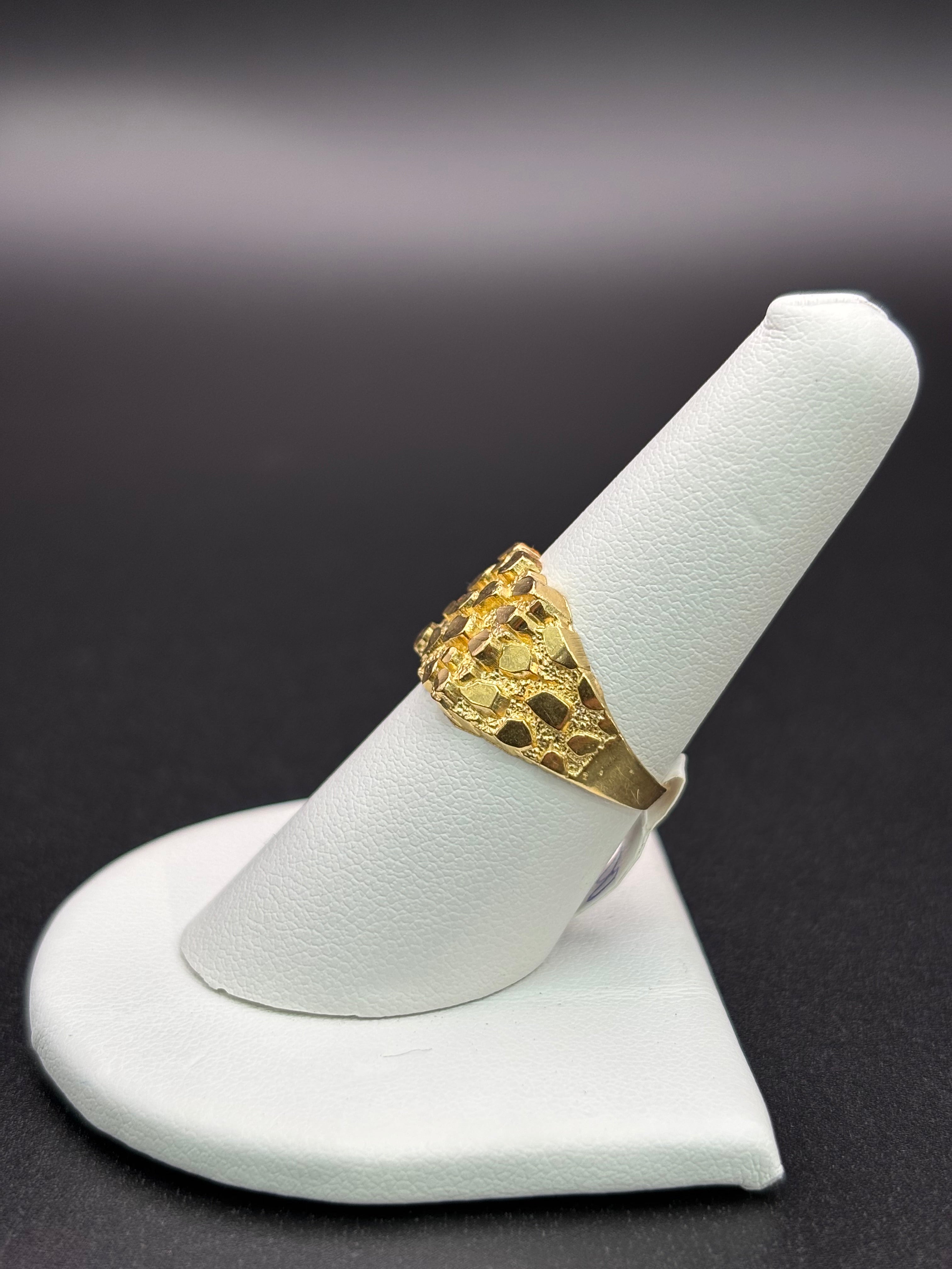 10k Solid Gold Nugget Ring
