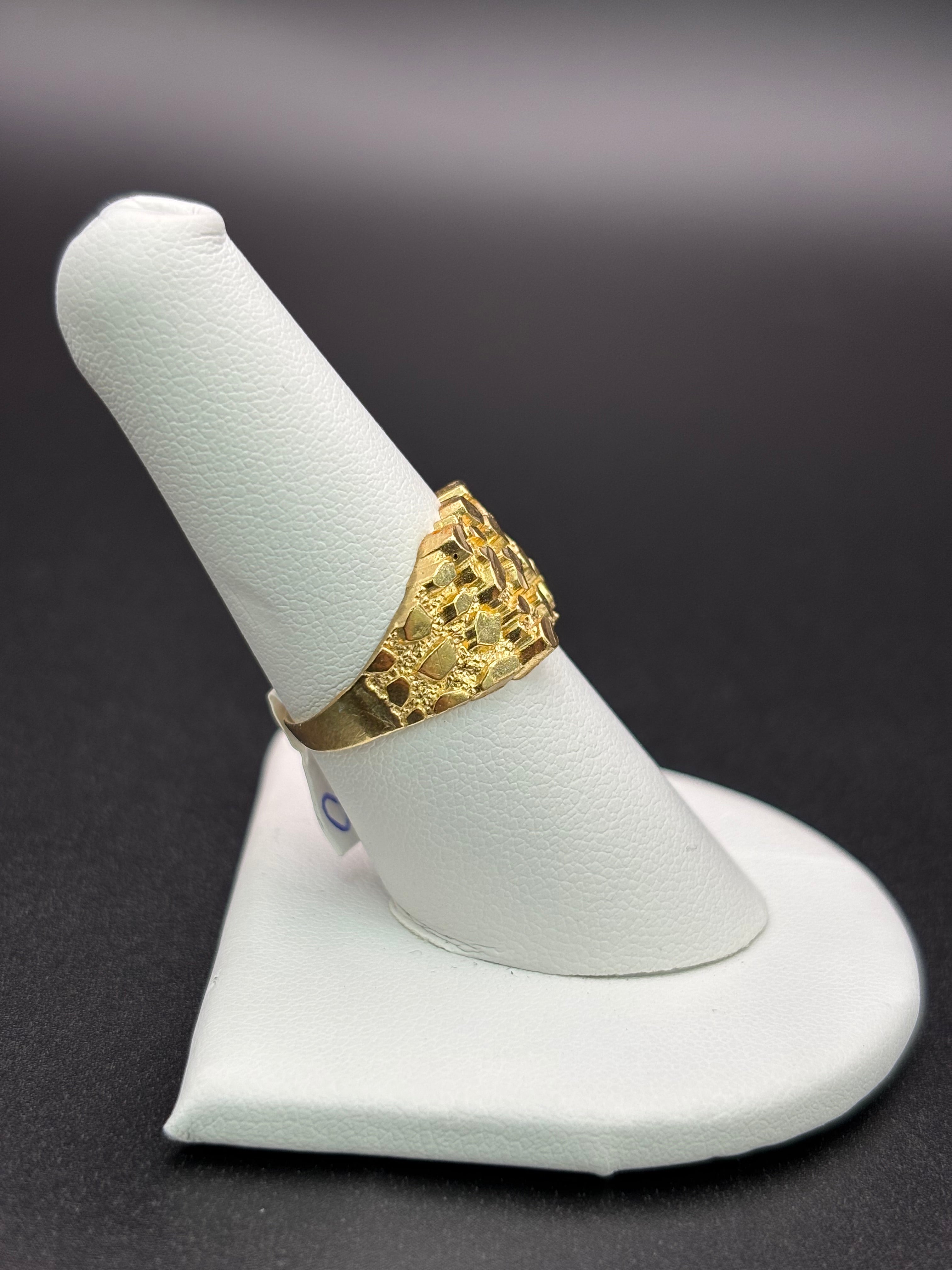10k Solid Gold Nugget Ring
