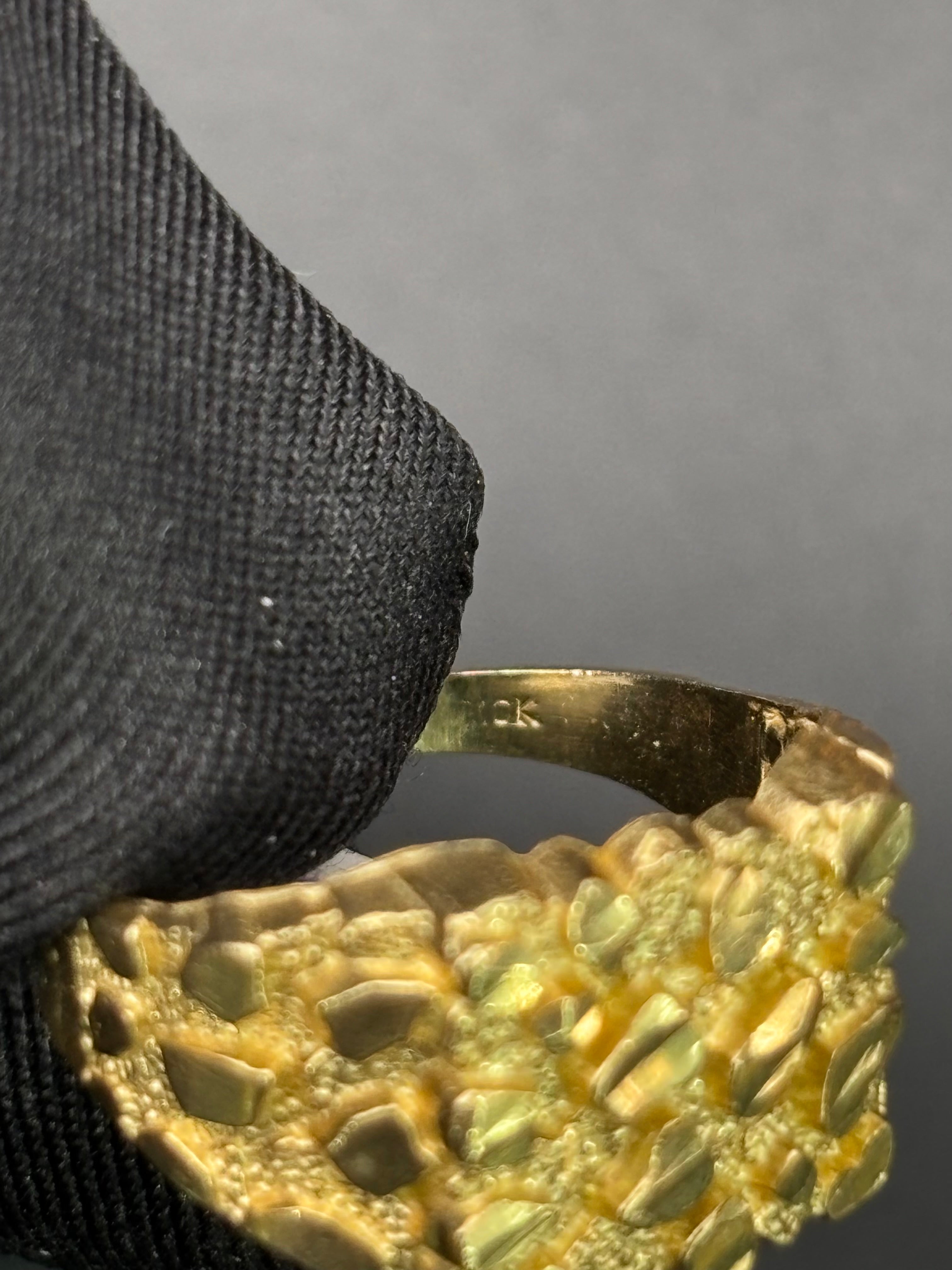 10k Solid Gold Nugget Ring