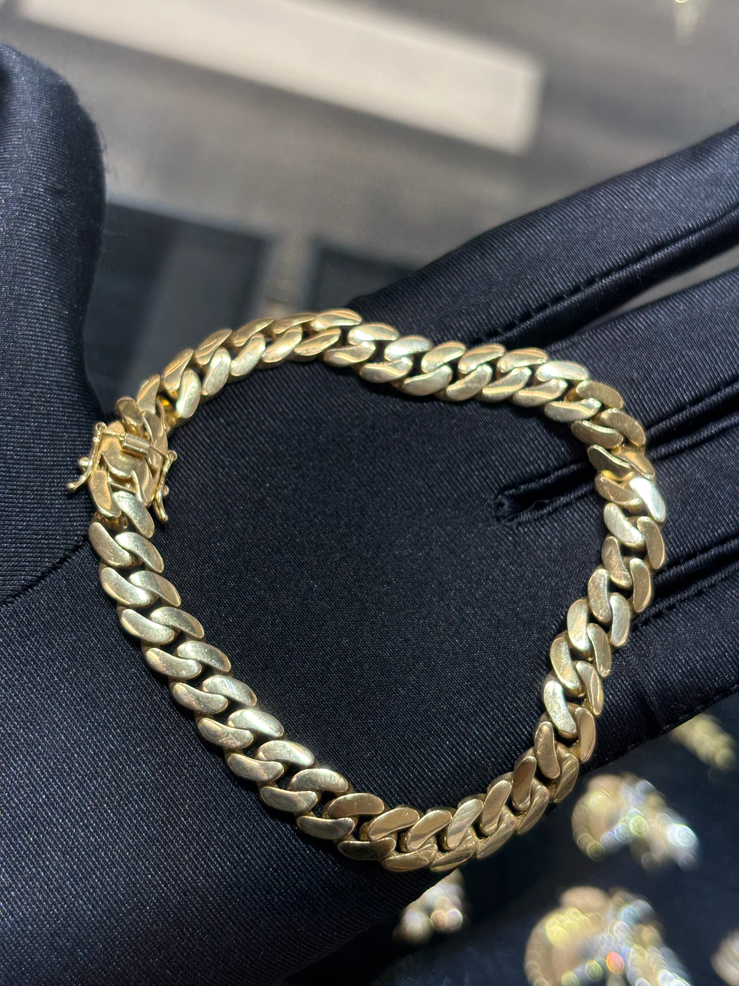 14K Gold Miami Cuban Bracelet 8MM