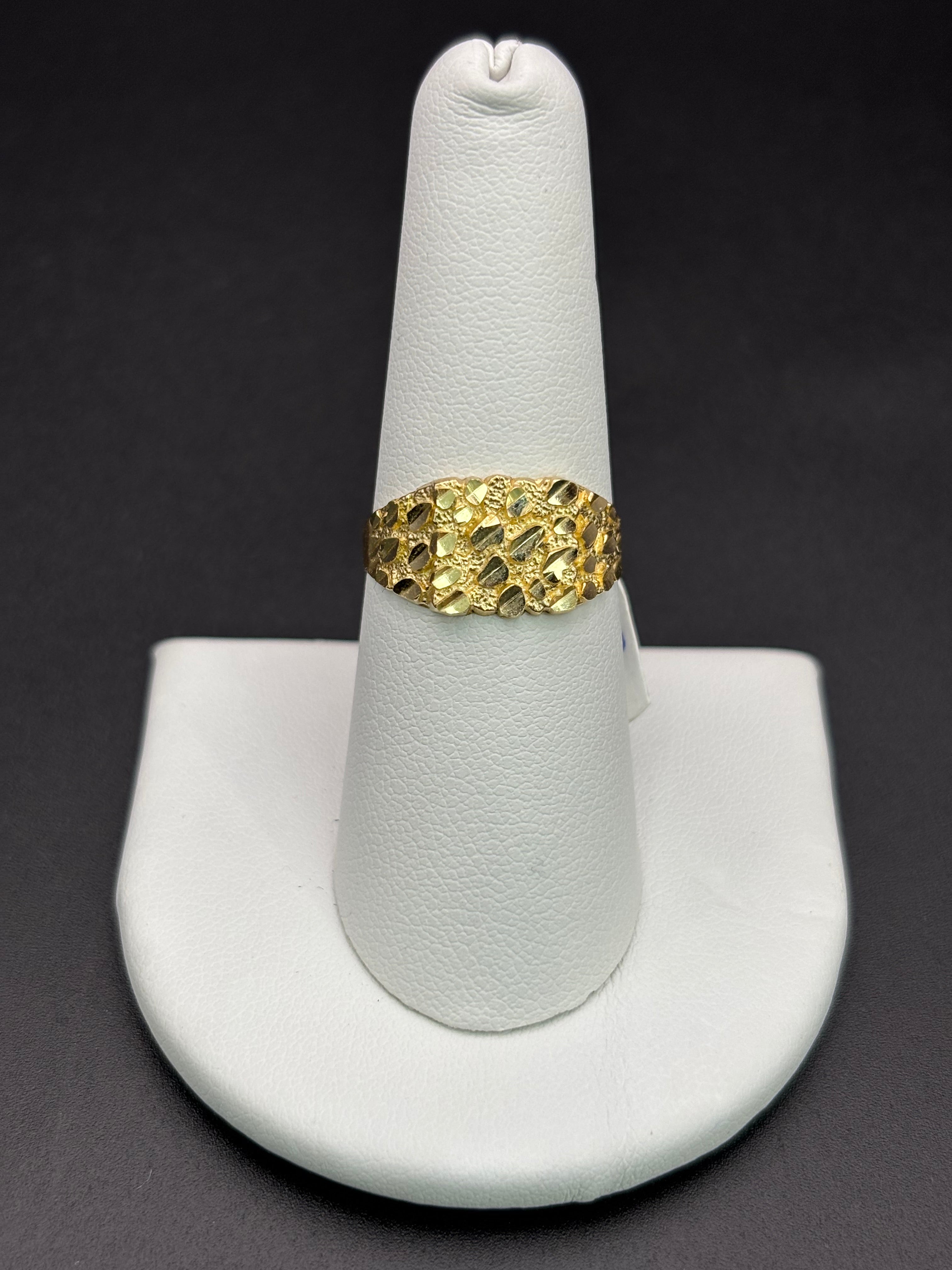10k Solid Gold Nugget Ring