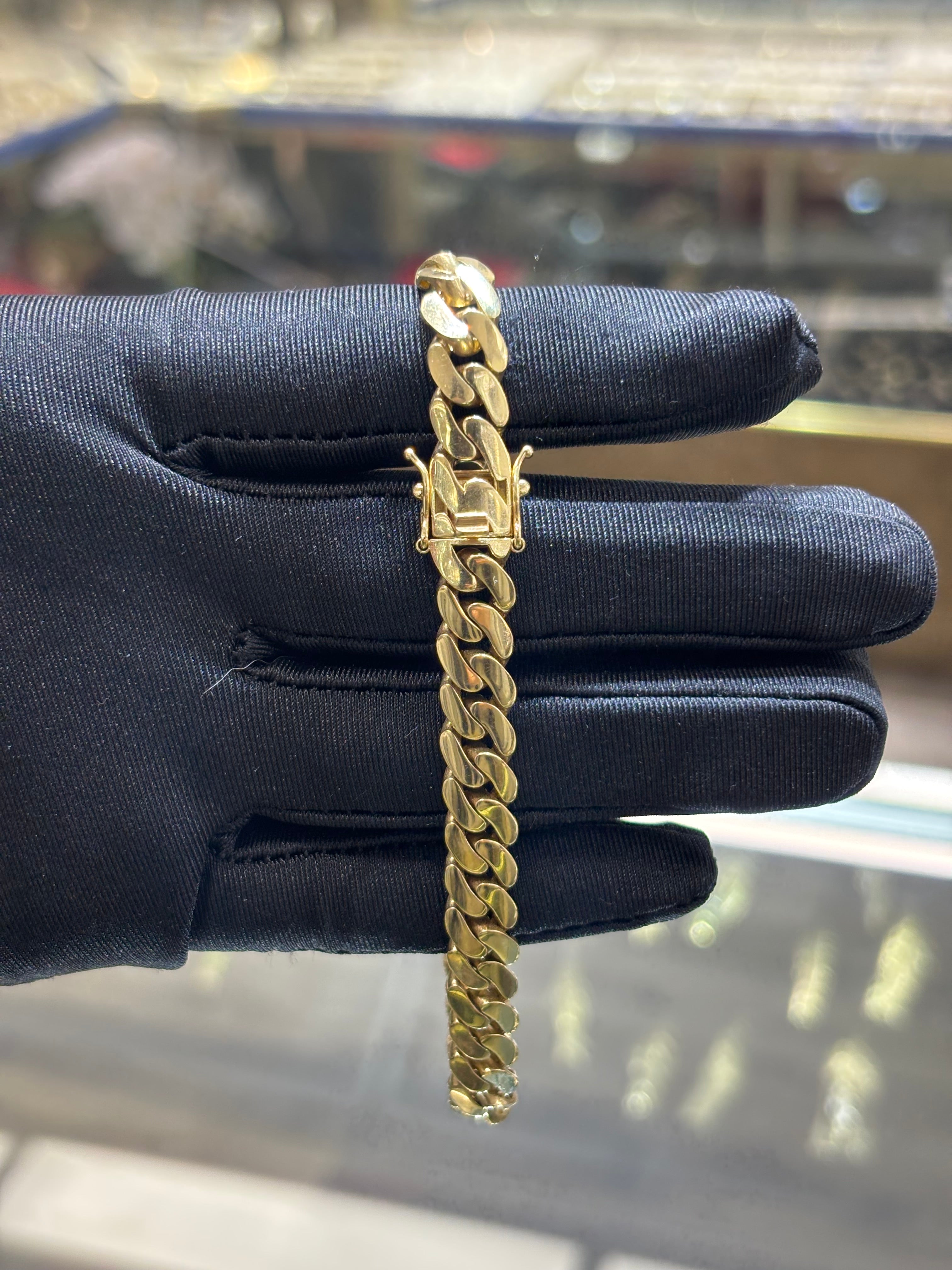 14K Gold Miami Cuban Bracelet 8MM