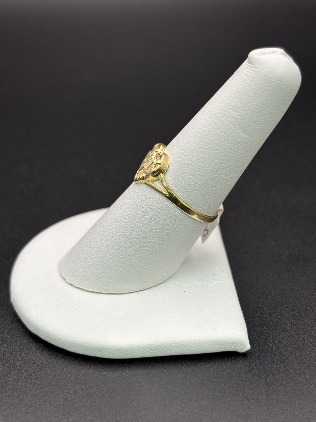 10k Solid Gold Nugget Ring Heart