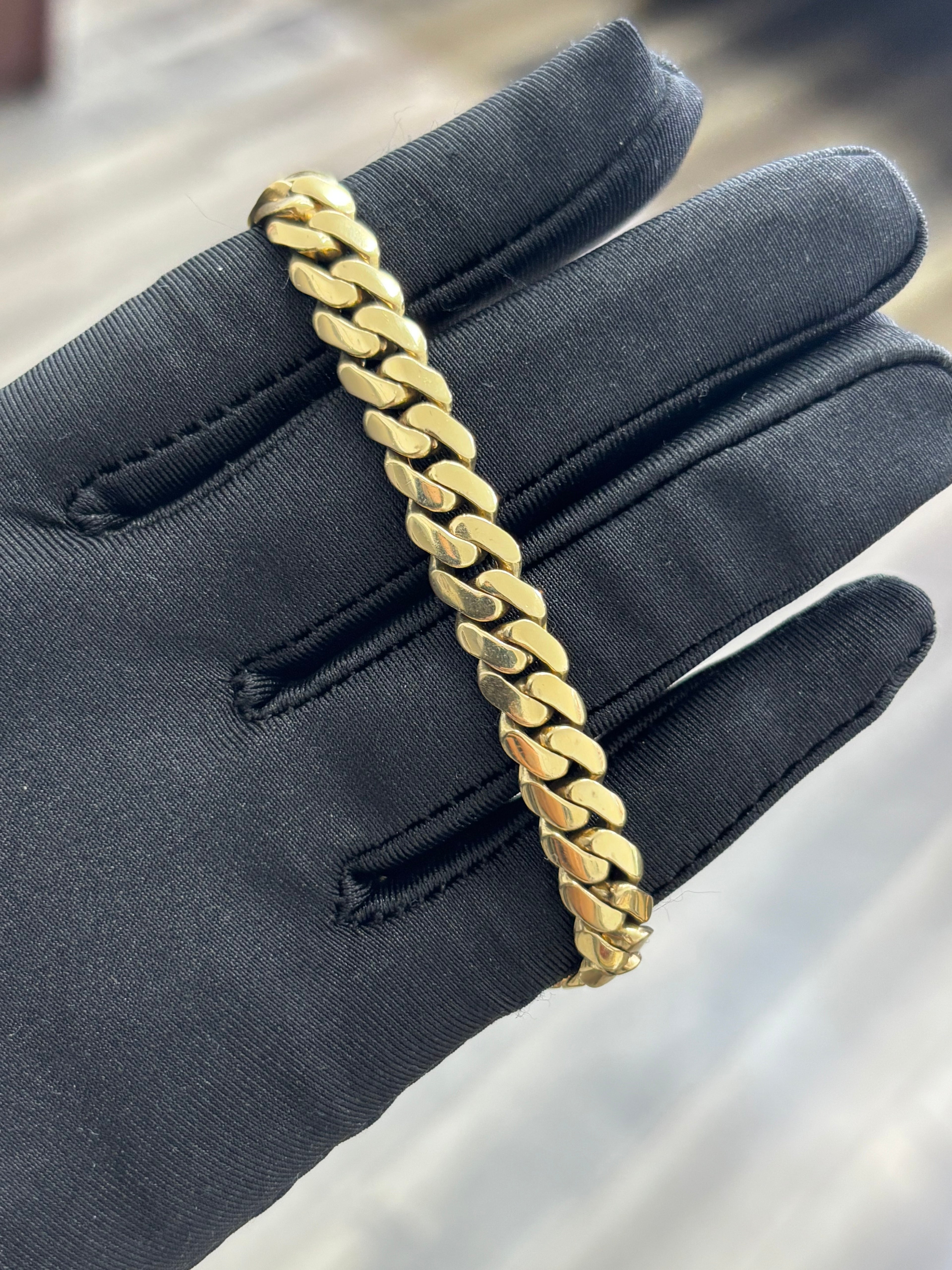 14k SOLID Gold Cuban Link Bracelet