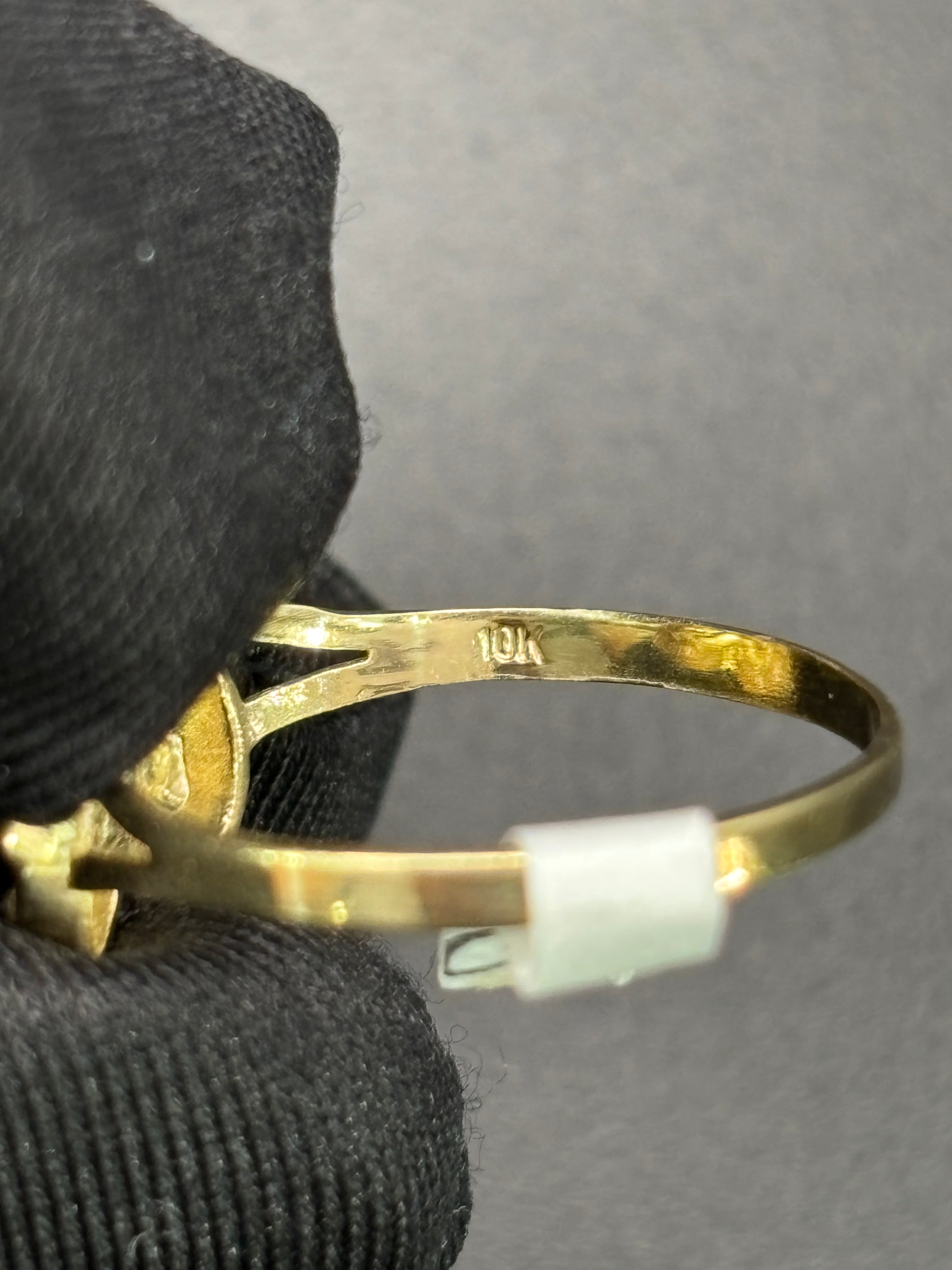 10k Solid Gold Nugget Ring Heart