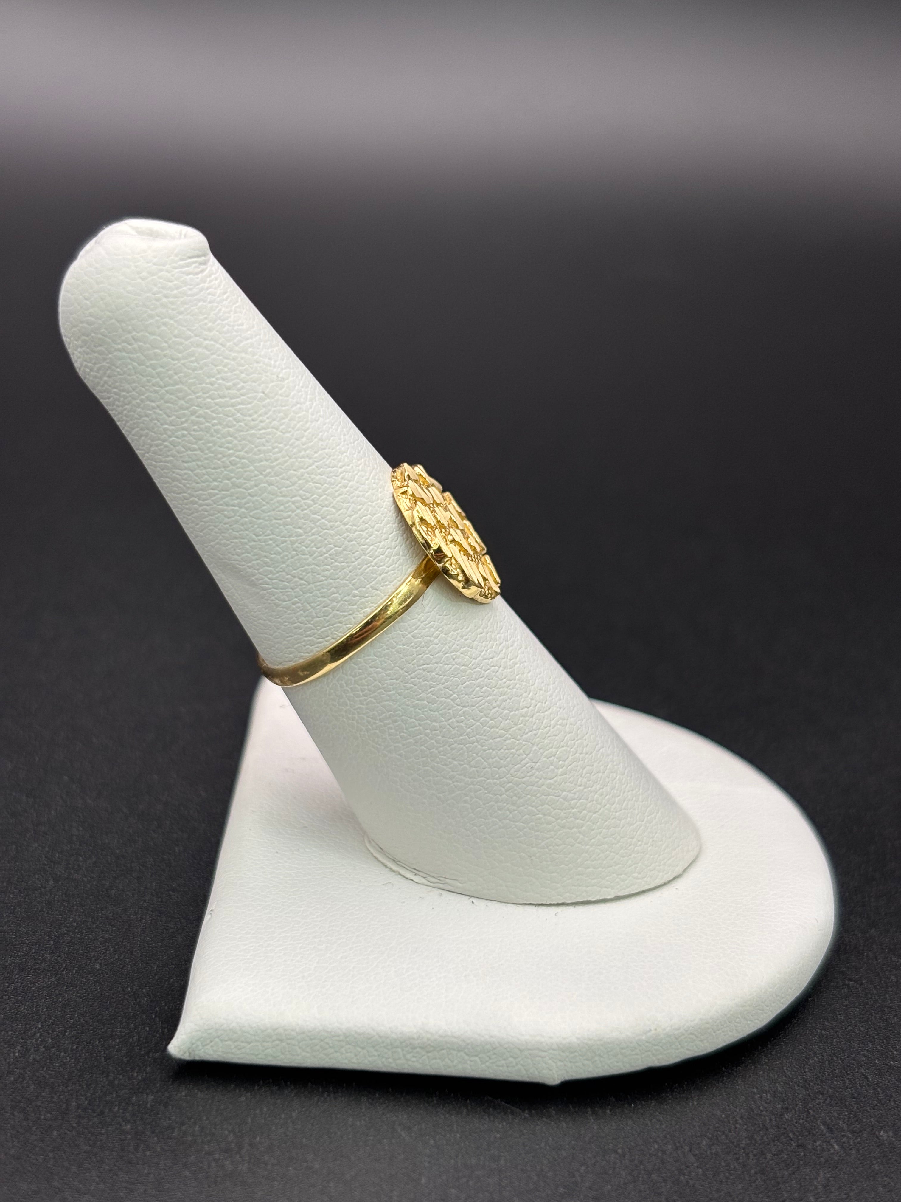 10k Solid Gold Nugget Ring