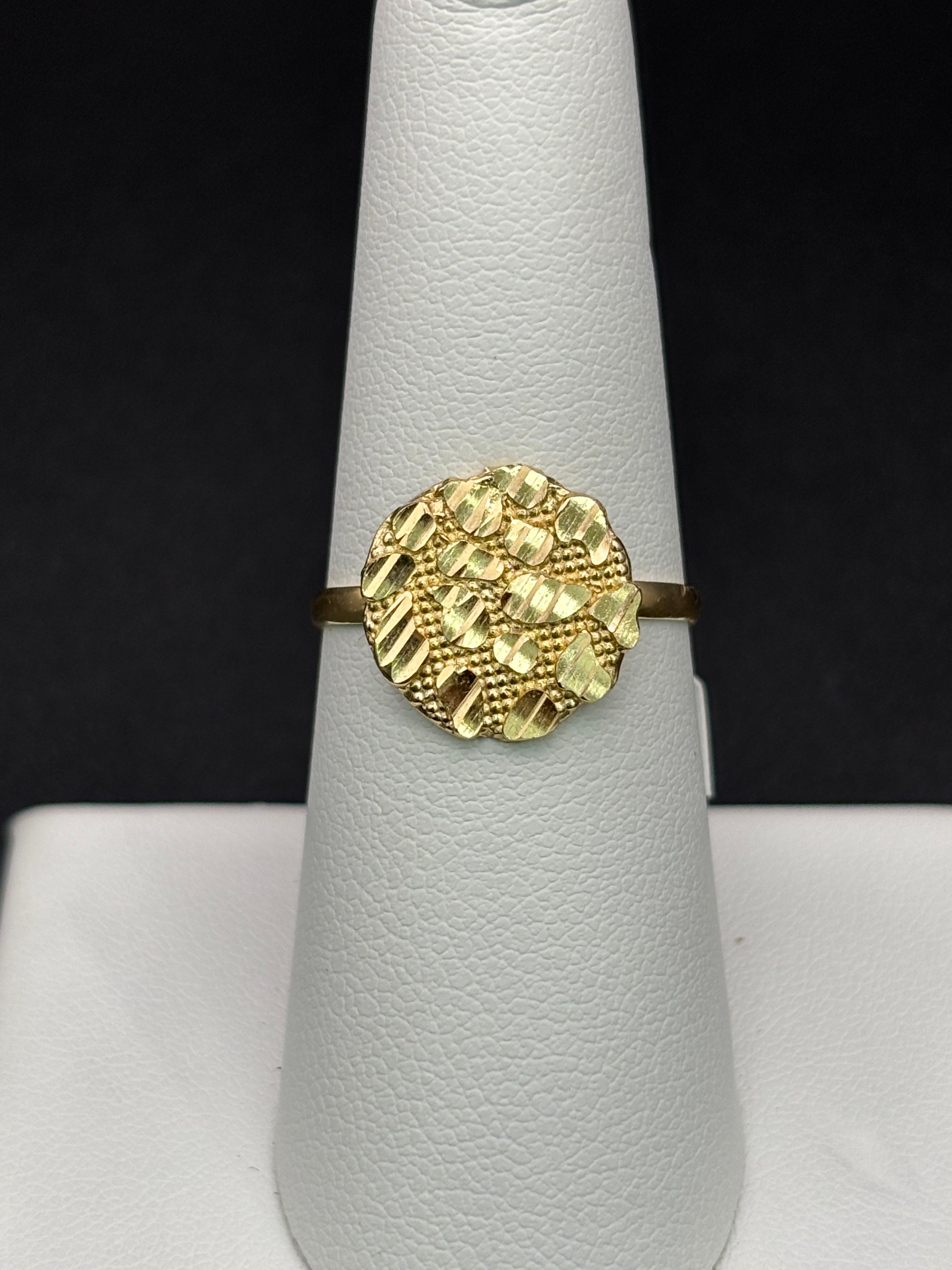 10k Solid Gold Nugget Ring