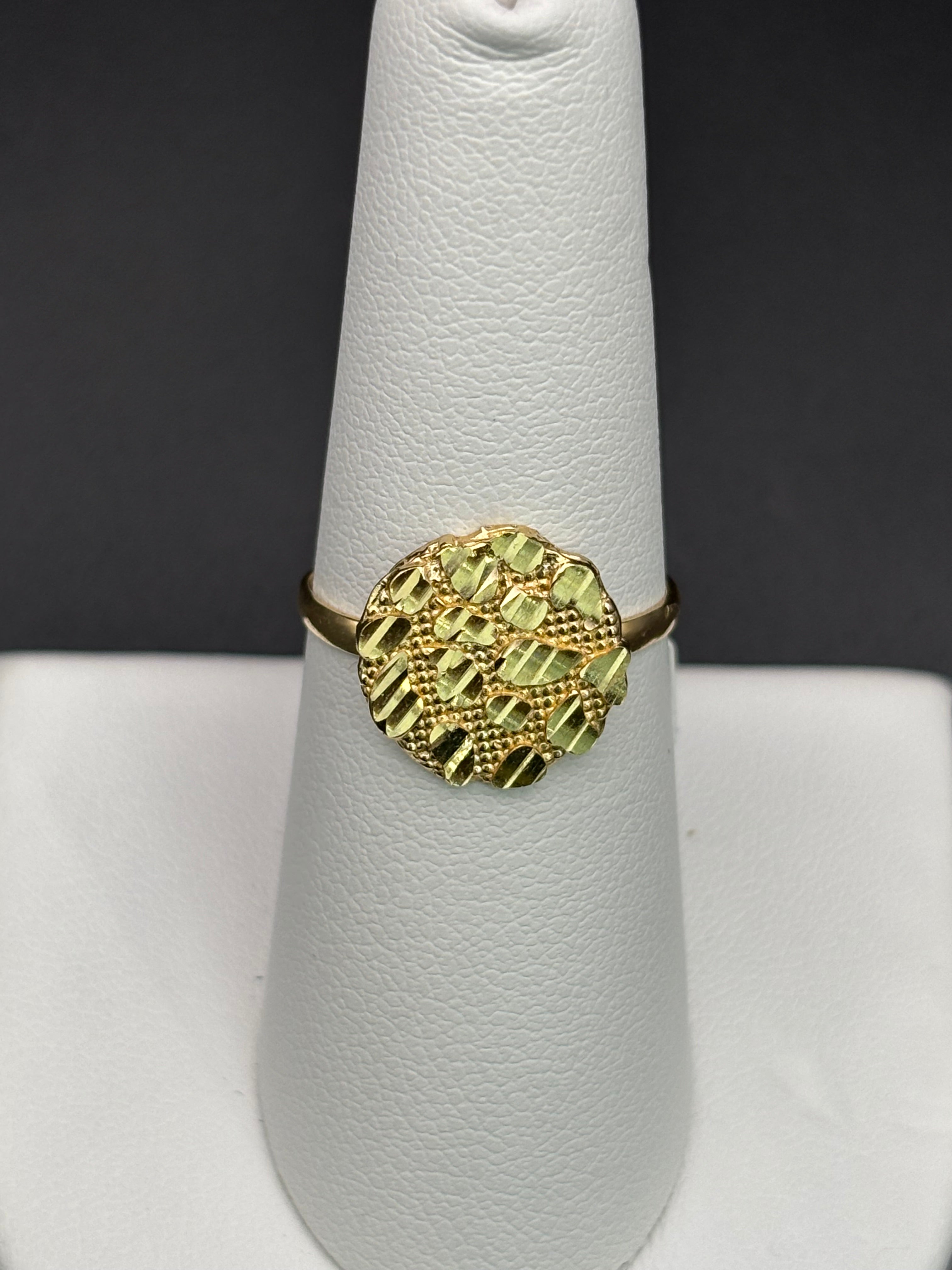 10k Solid Gold Nugget Ring
