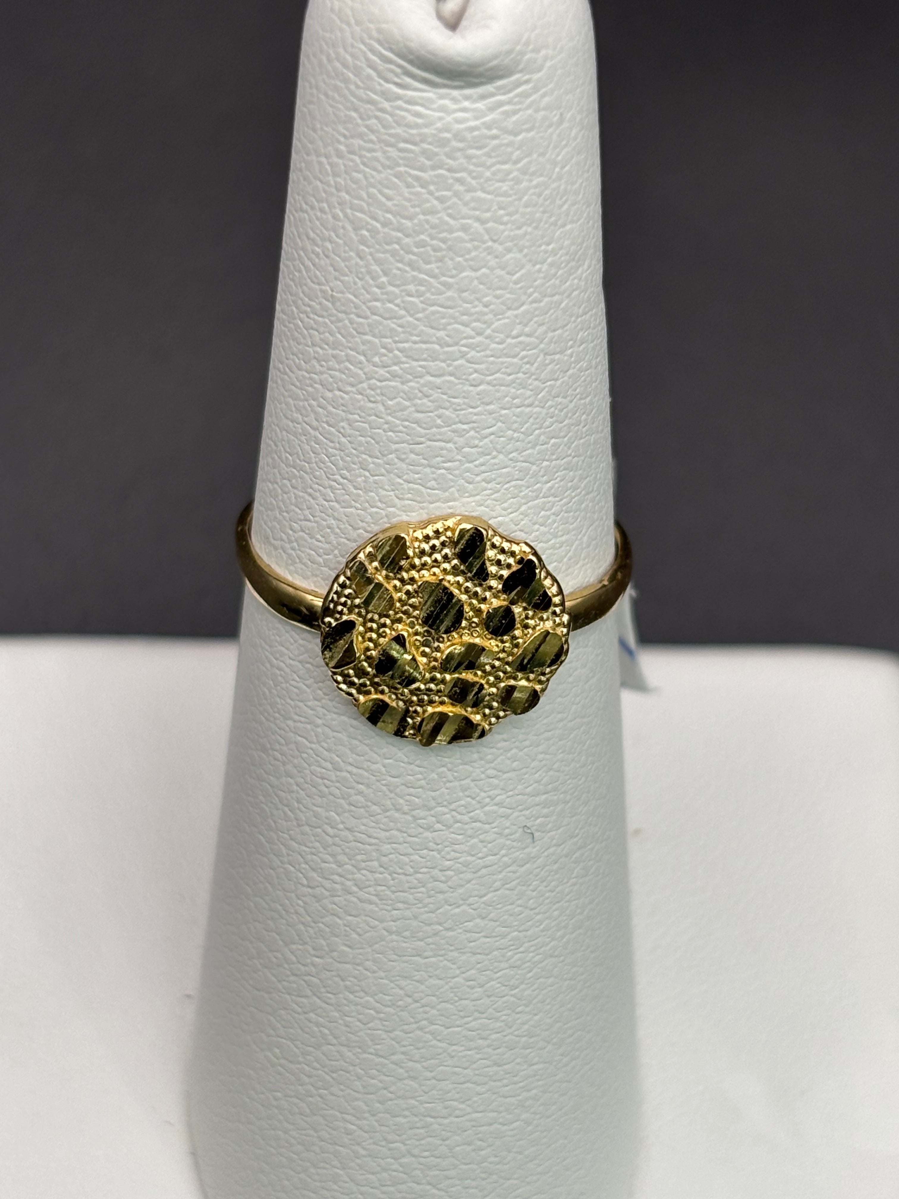10k Solid Gold Nugget Ring