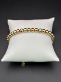 14k Solid Gold Fancy Bracelet Link Three Tones