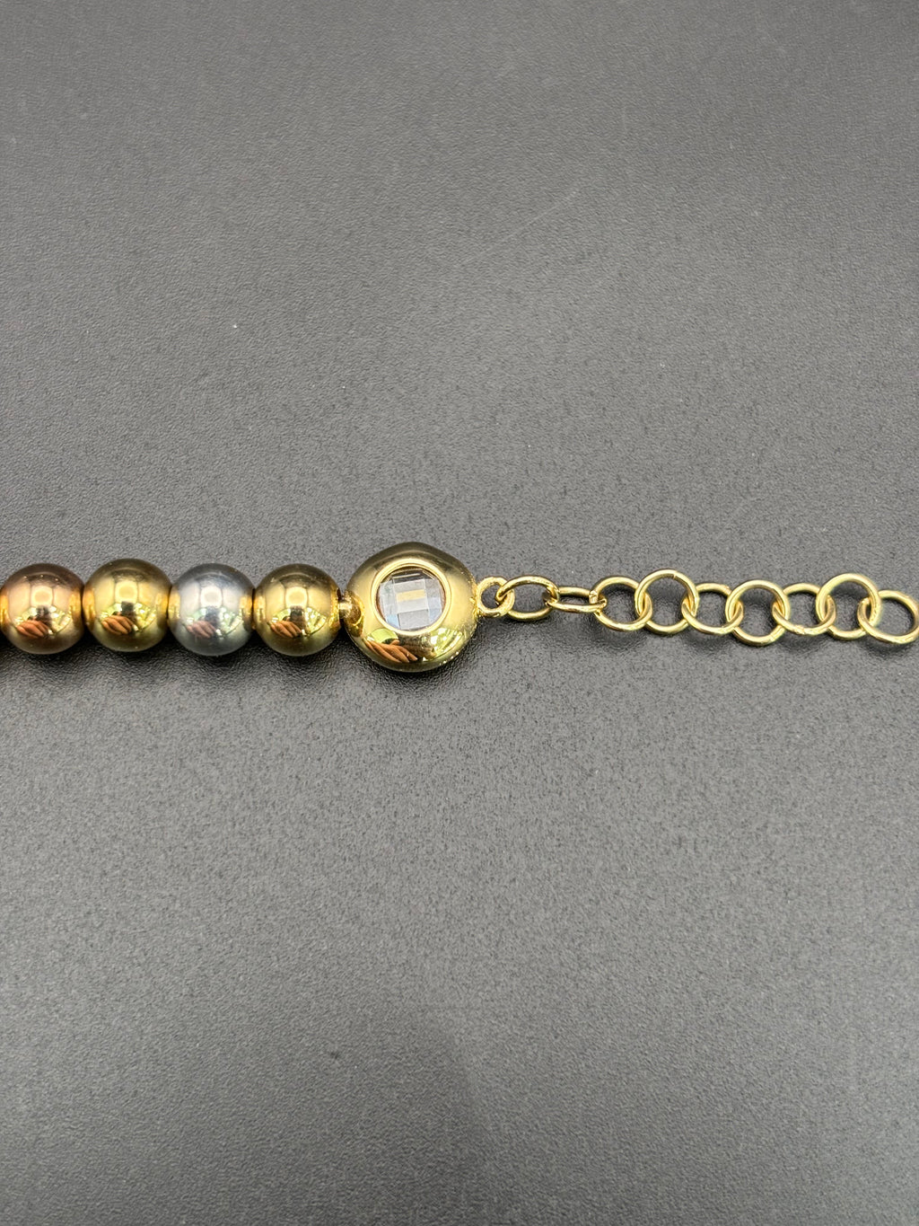 14k Solid Gold Fancy Bracelet Link Three Tones