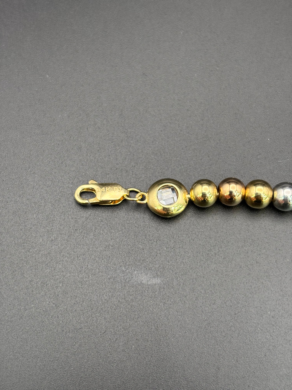 14k Solid Gold Fancy Bracelet Link Three Tones