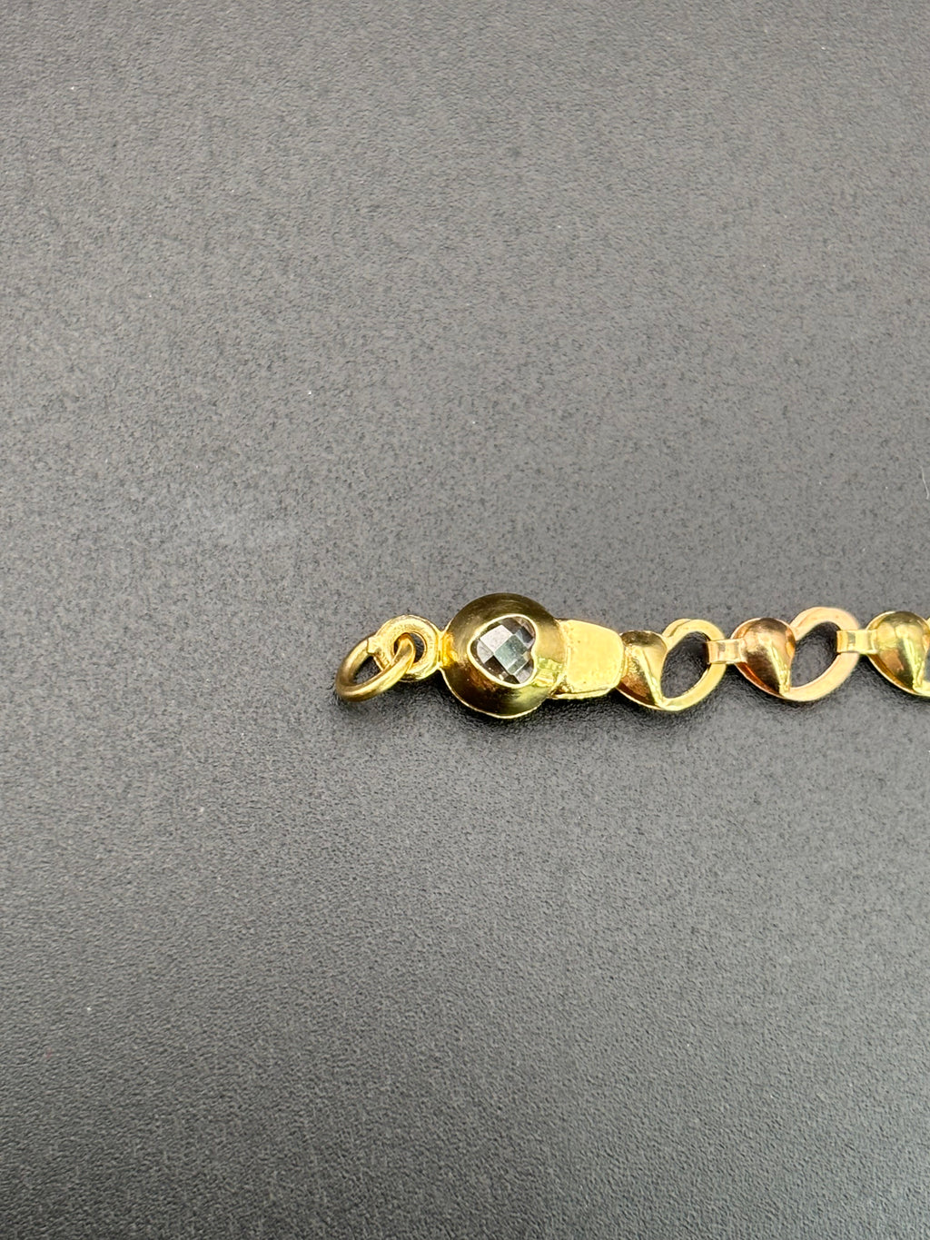 14k Solid Gold Fancy Bracelet Link Three Tones Hearts