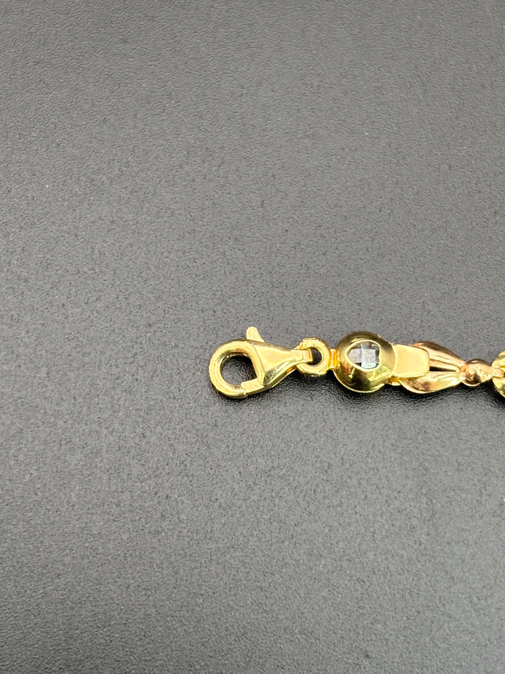 14k Solid Gold Fancy Bracelet Link Three Tones