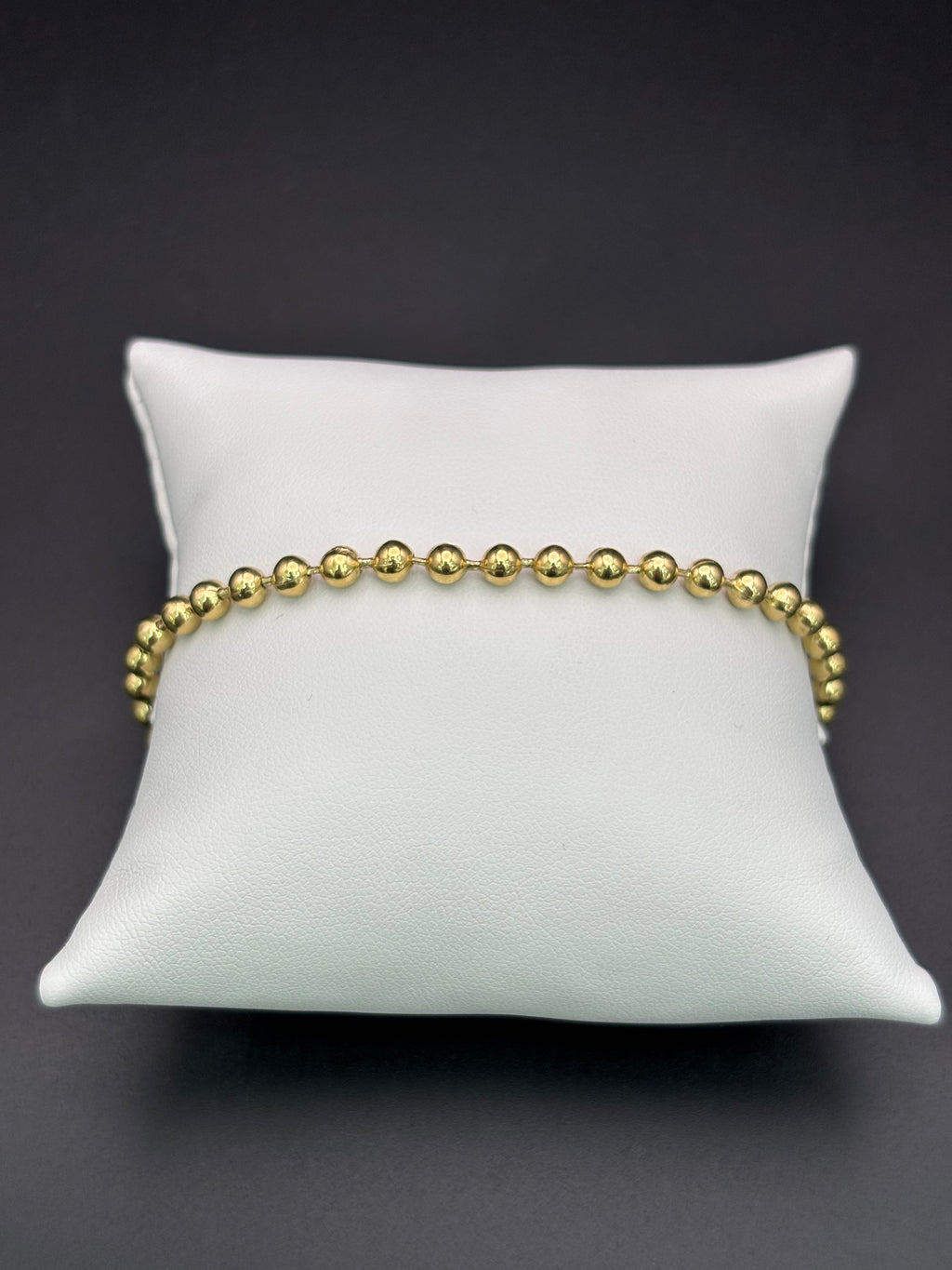 14k Solid Gold Fancy Bracelet Link Beads Balls