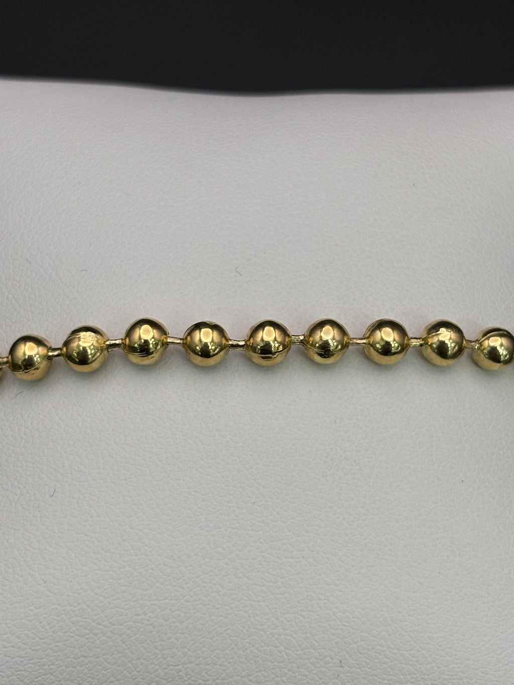 14k Solid Gold Fancy Bracelet Link Beads Balls