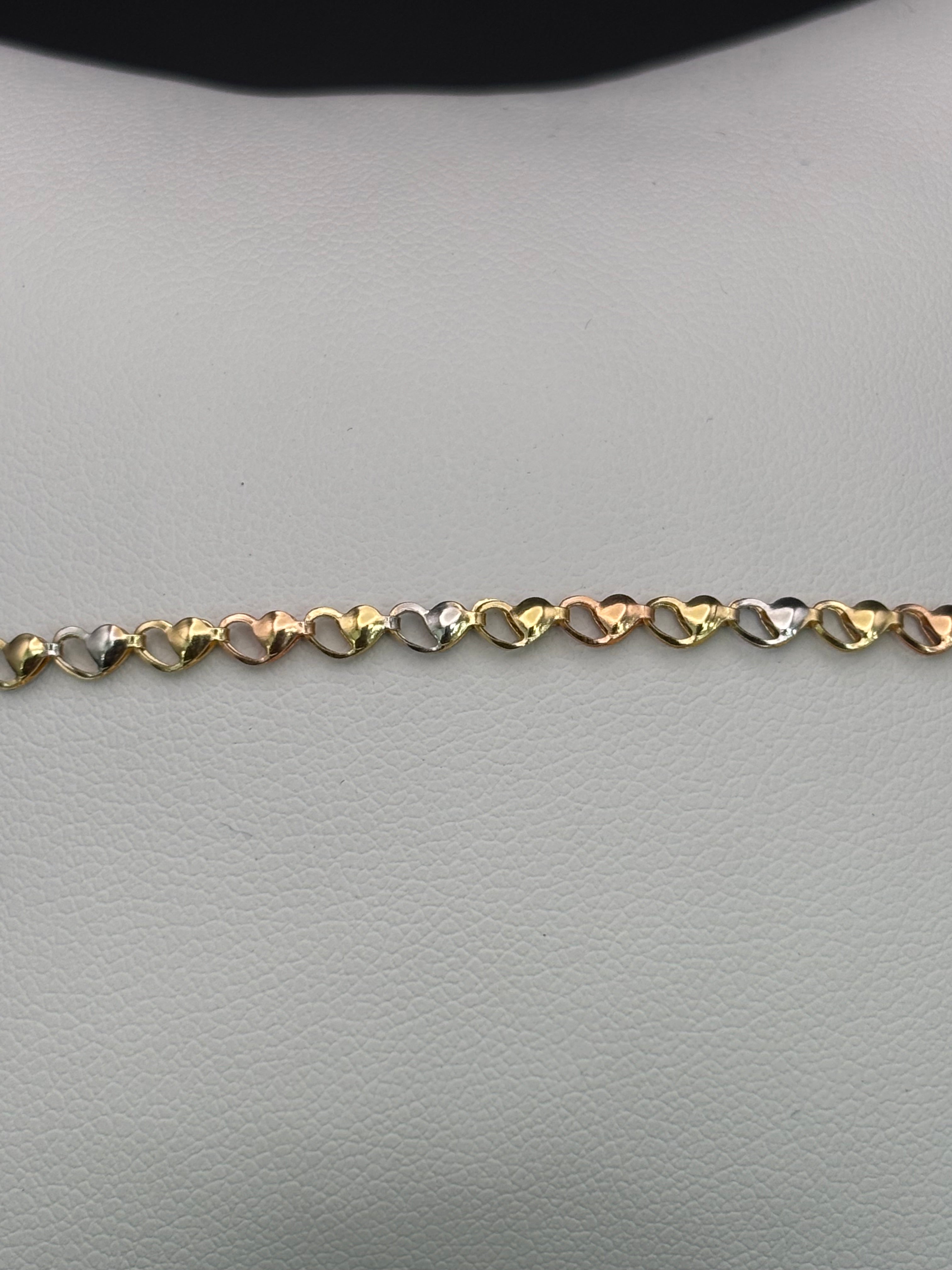 14k Solid Gold Fancy Bracelet Link Heats