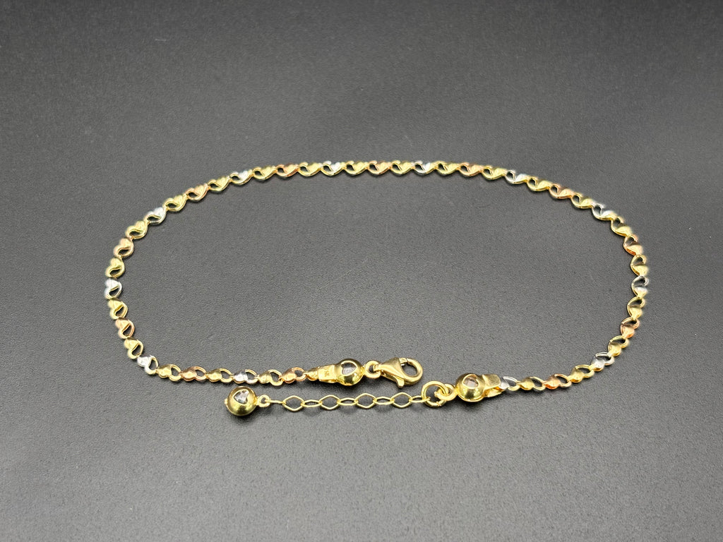 14k Solid Gold Fancy Bracelet Link Heats