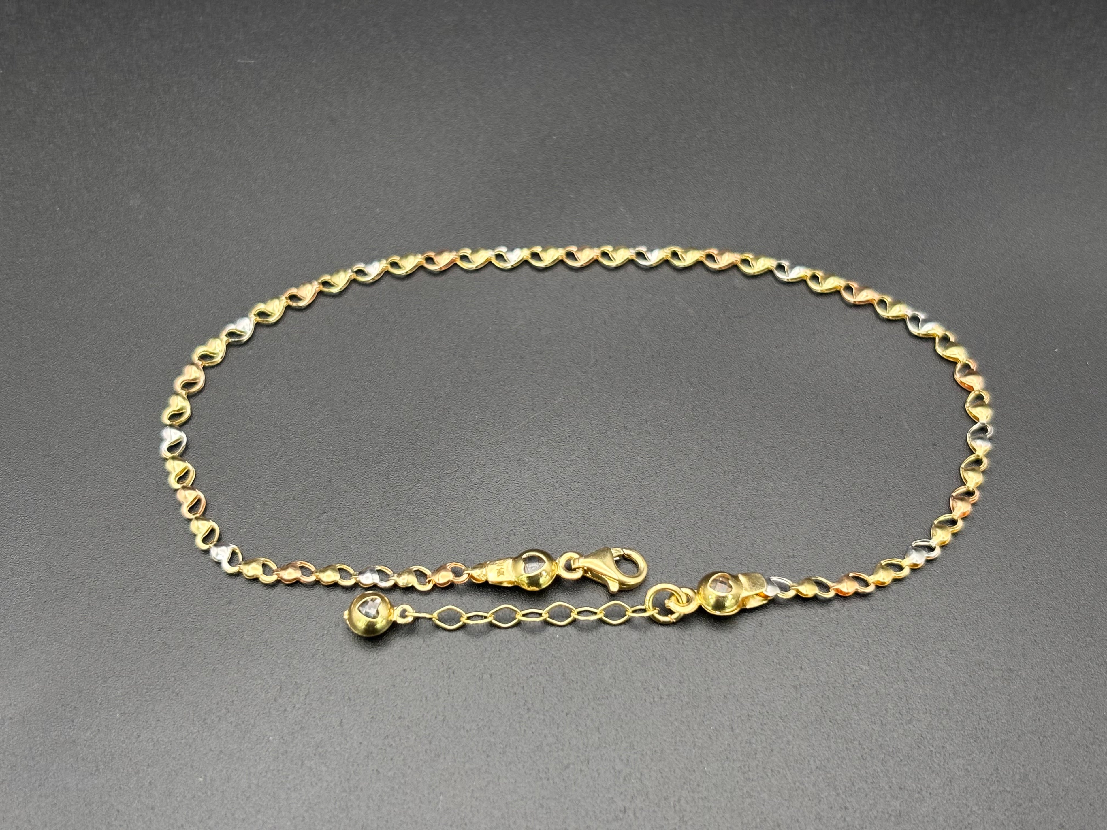 14k Solid Gold Fancy Bracelet Link Heats