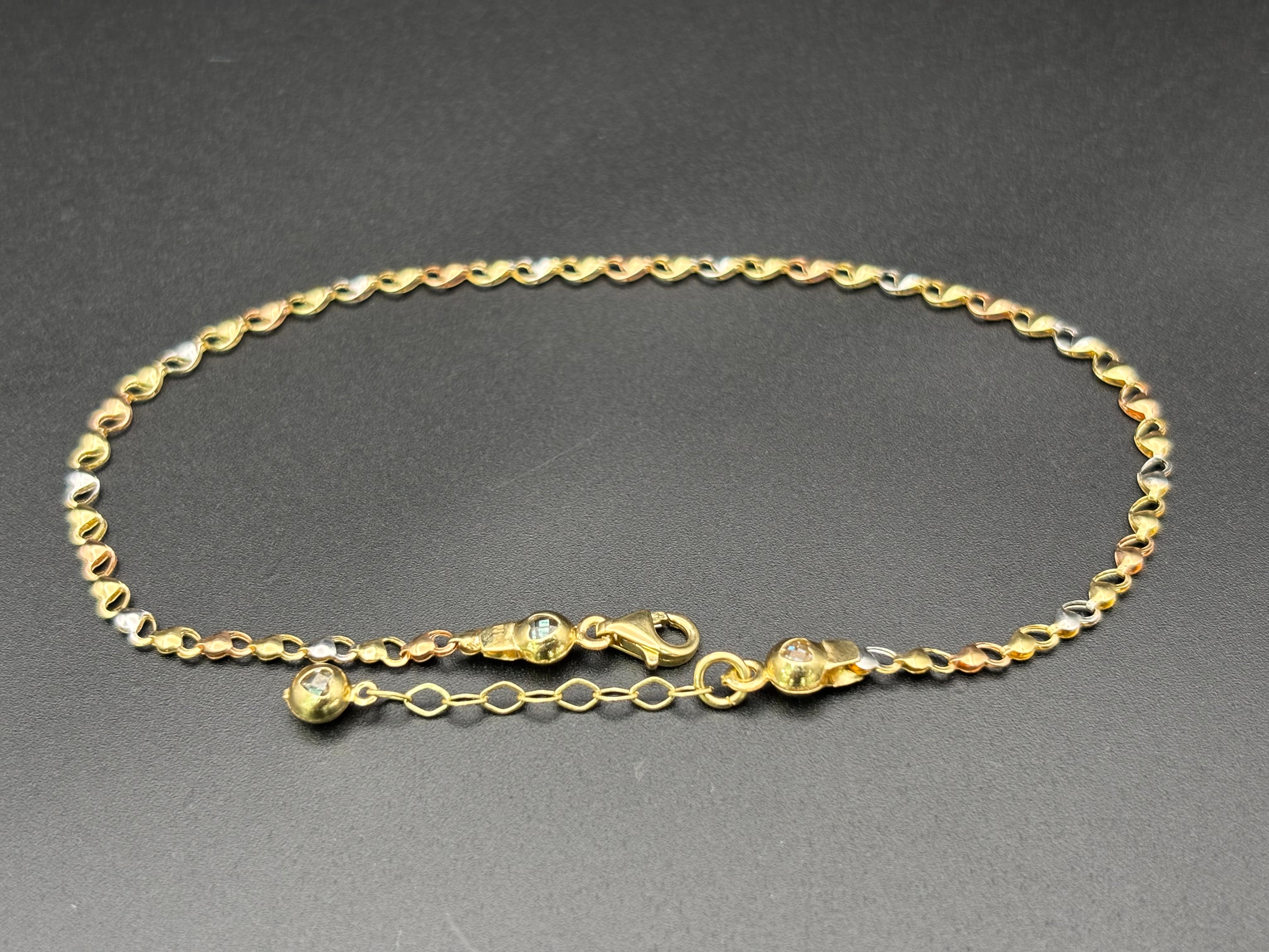 14k Solid Gold Fancy Bracelet Link Heats