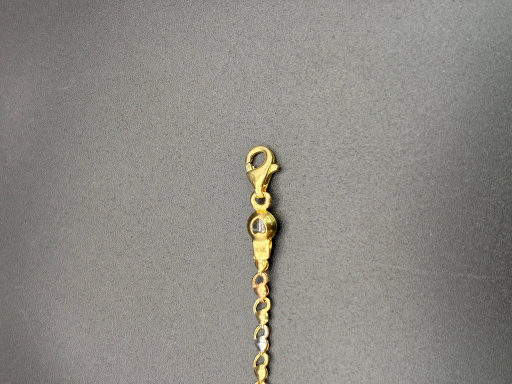 14k Solid Gold Fancy Bracelet Link Heats