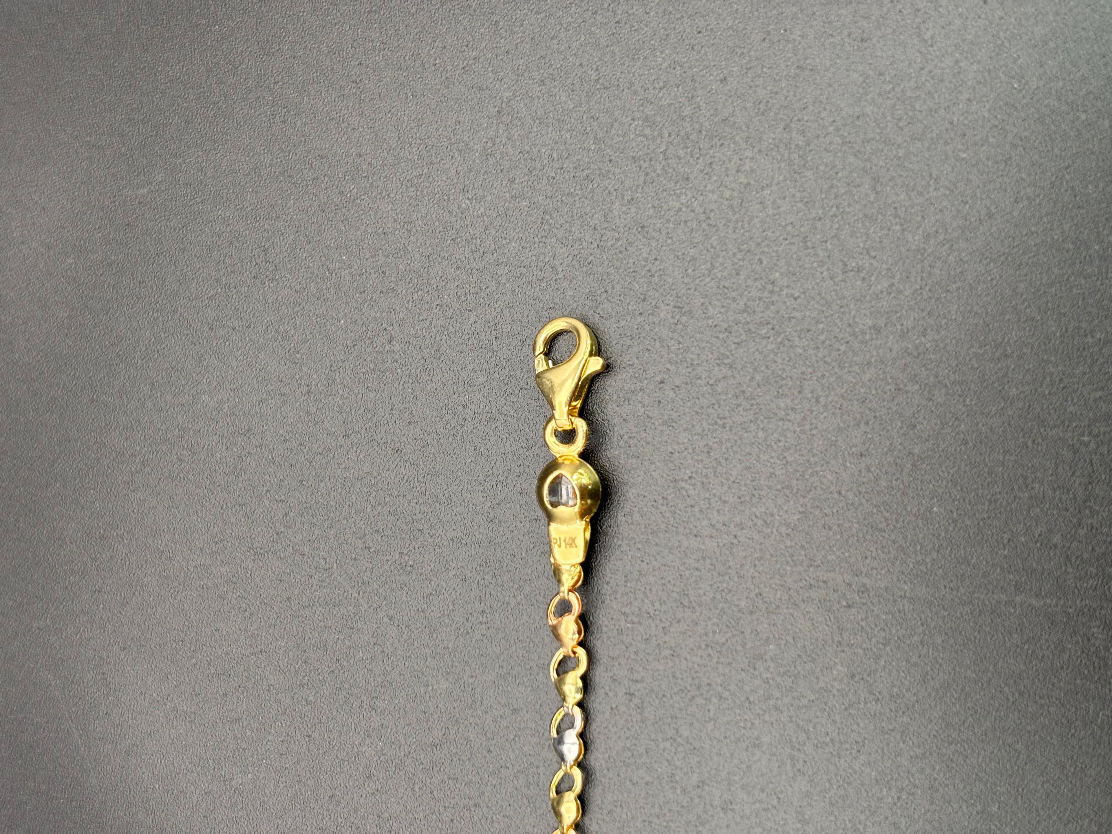 14k Solid Gold Fancy Bracelet Link Heats