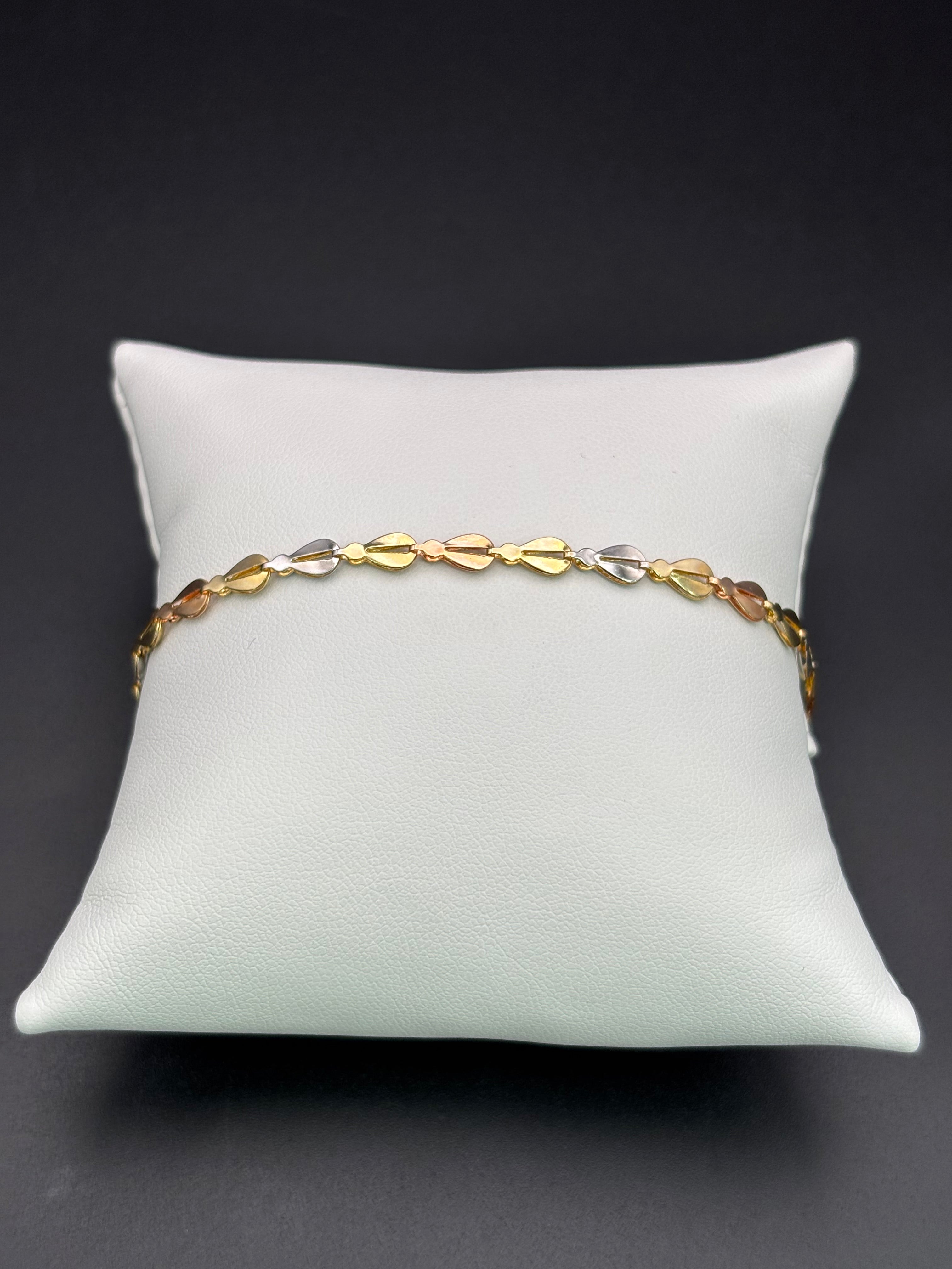 14k Solid Gold Fancy Bracelet Link