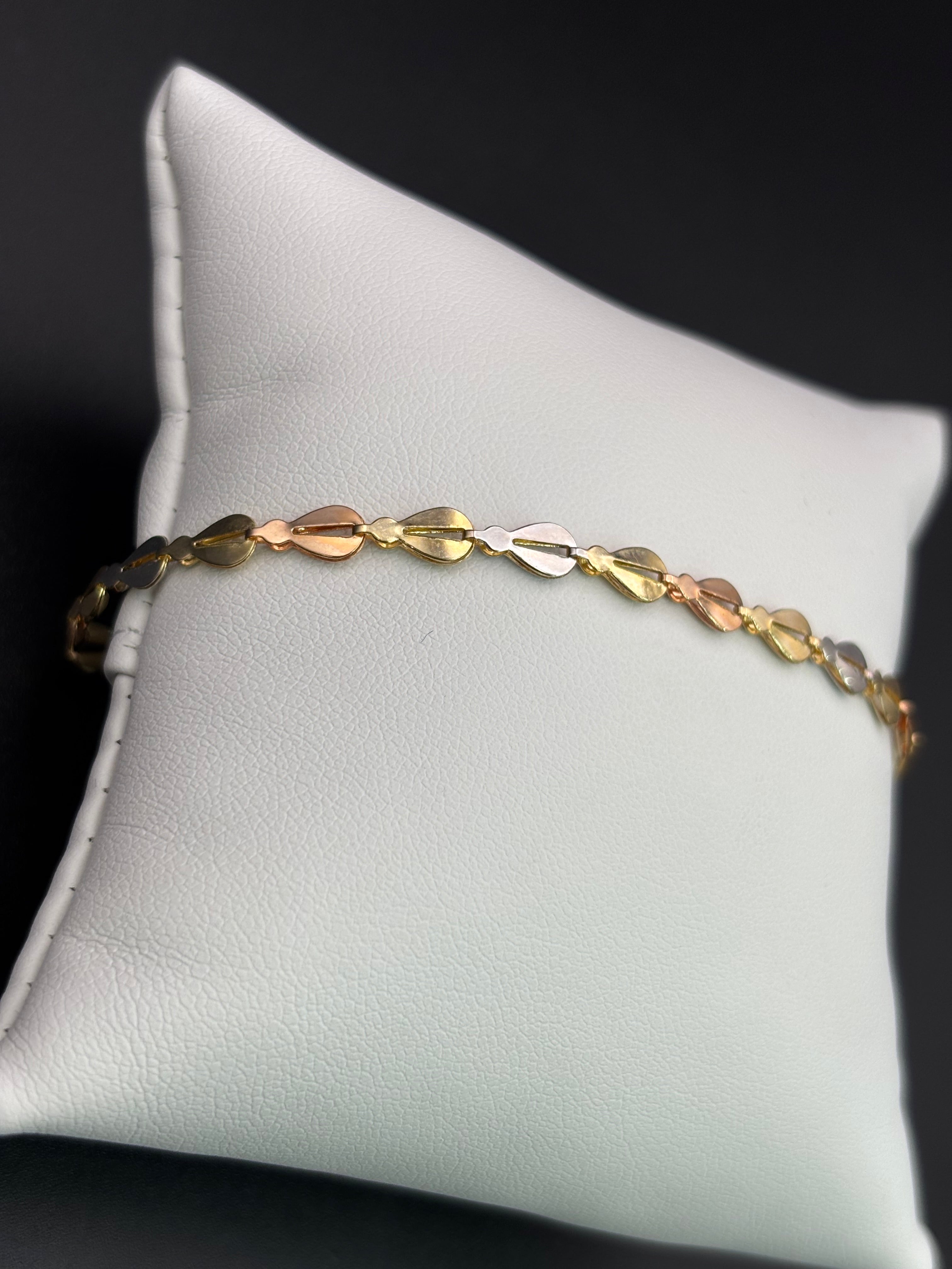 14k Solid Gold Fancy Bracelet Link
