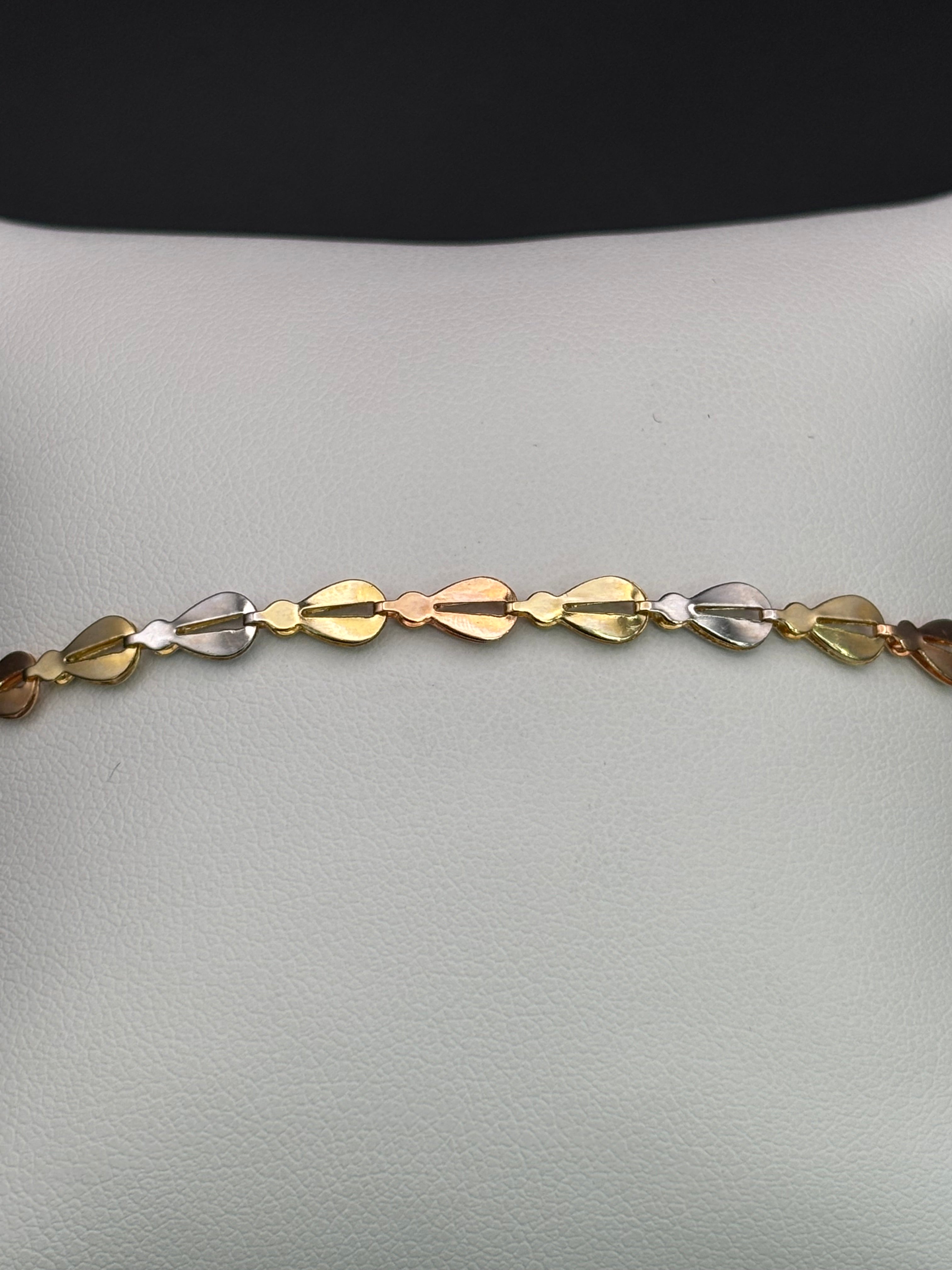 14k Solid Gold Fancy Bracelet Link