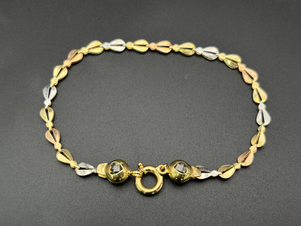 14k Solid Gold Fancy Bracelet Link