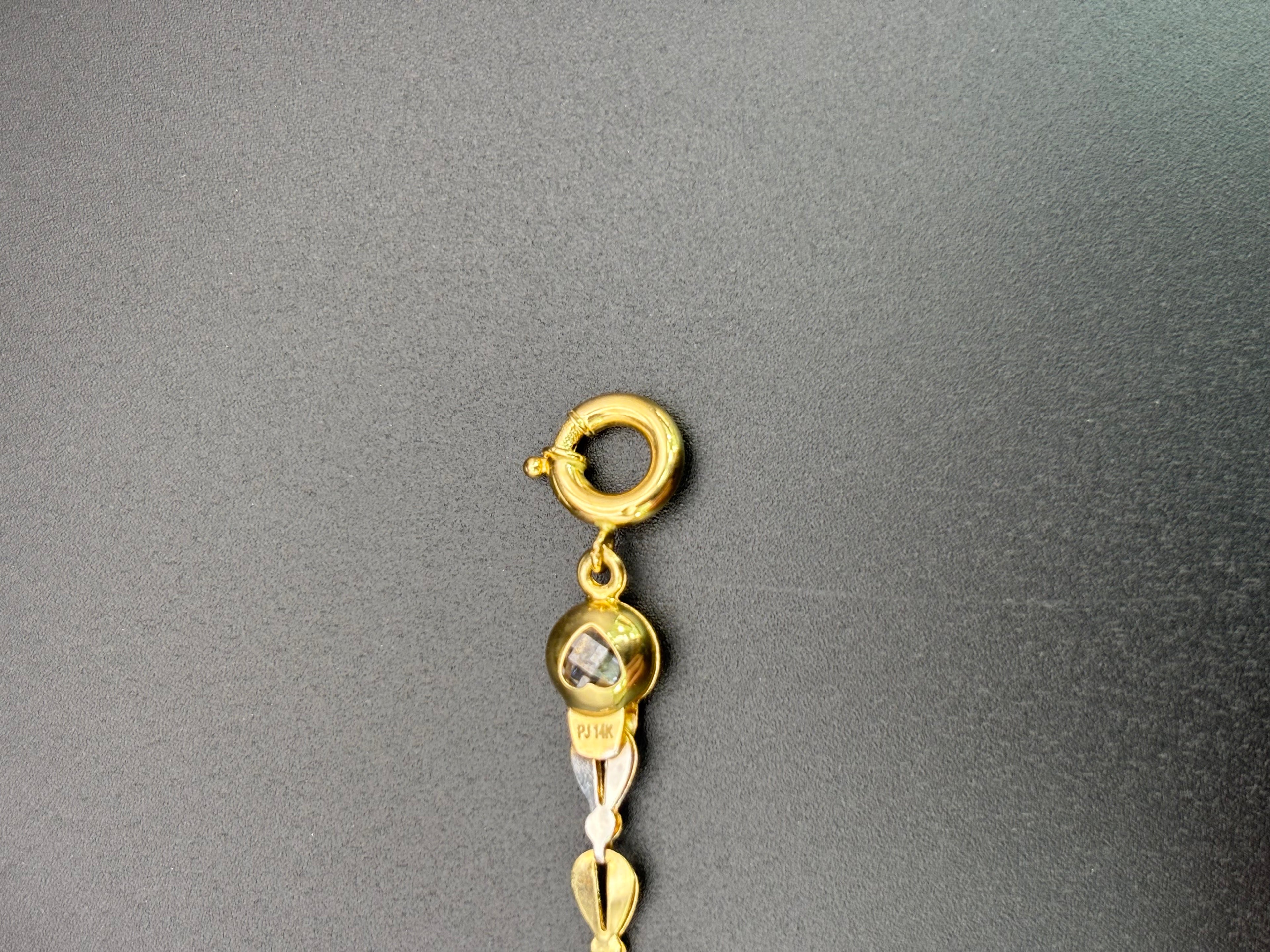 14k Solid Gold Fancy Bracelet Link
