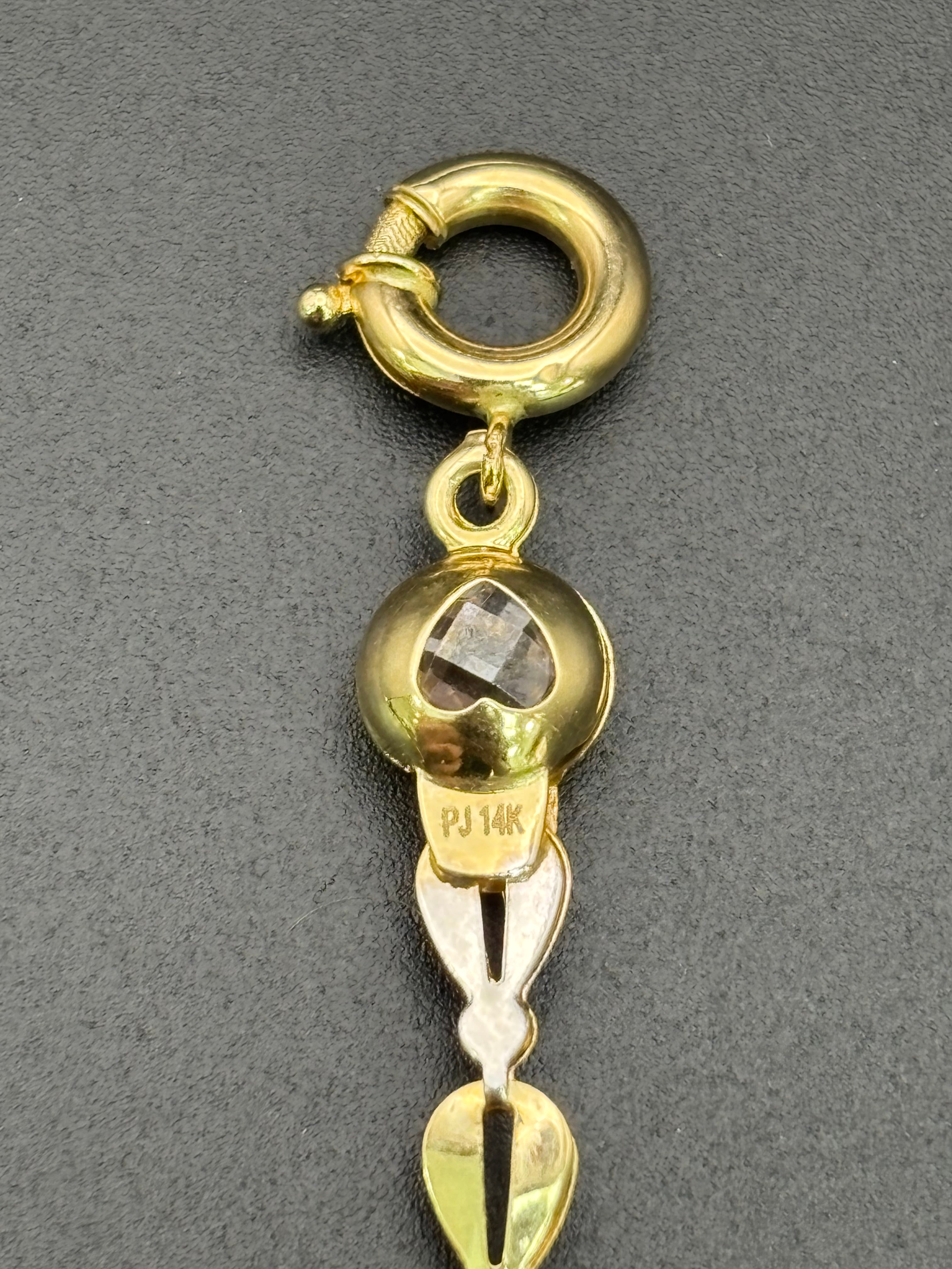 14k Solid Gold Fancy Bracelet Link