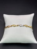 14k Solid Multi Tone Gold Fancy Bracelet Link Dolphins